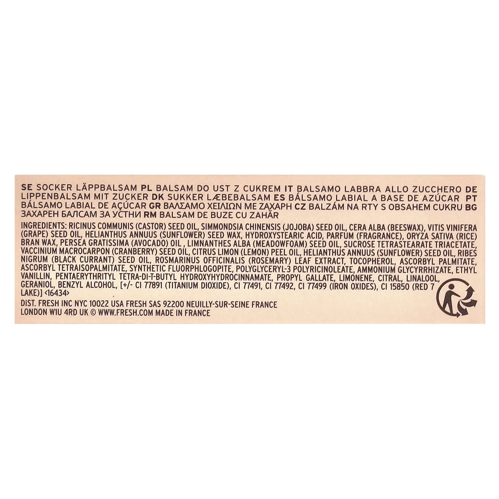 Fresh, сахарный бальзам для губ, мед, 4,3 г (0,15 унции)