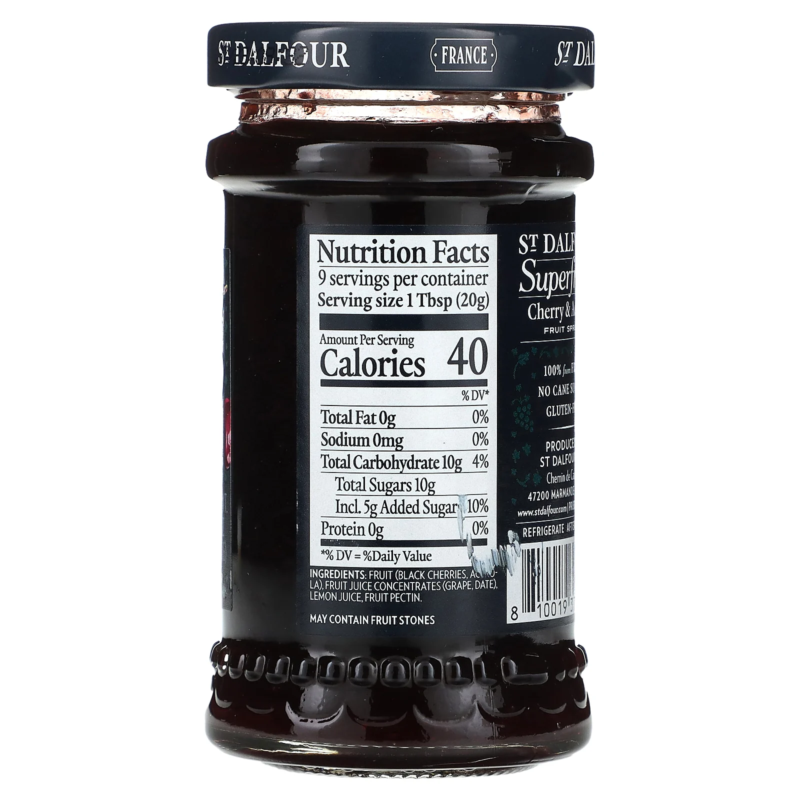St. Dalfour, суперфрукты, фруктовая паста, вишня и ацерола, 170 г (6 унций)