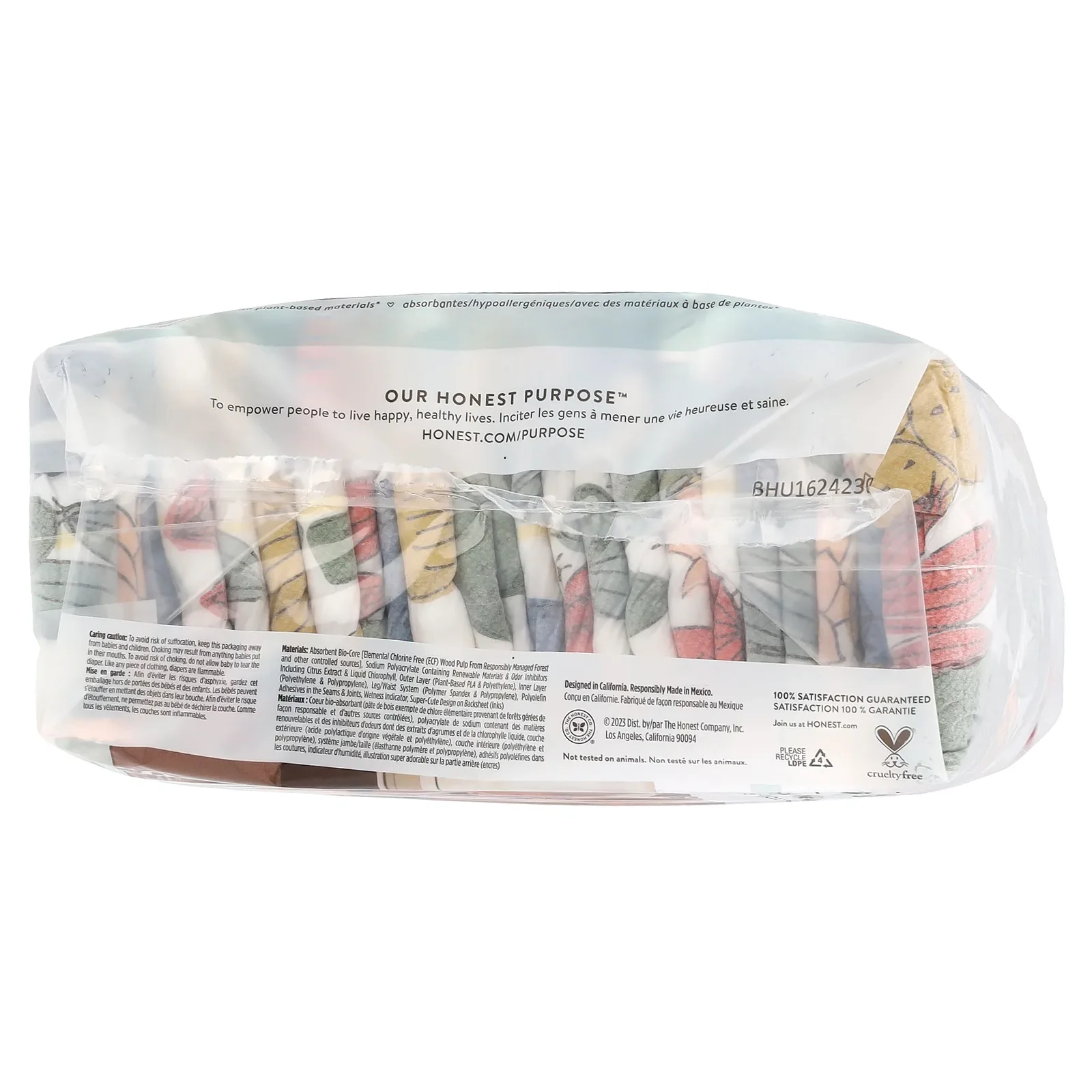 The Honest Company, Honest, подгузники, размер 4, 10–16,7 кг (22–37 фунтов), кактус, 23 подгузника