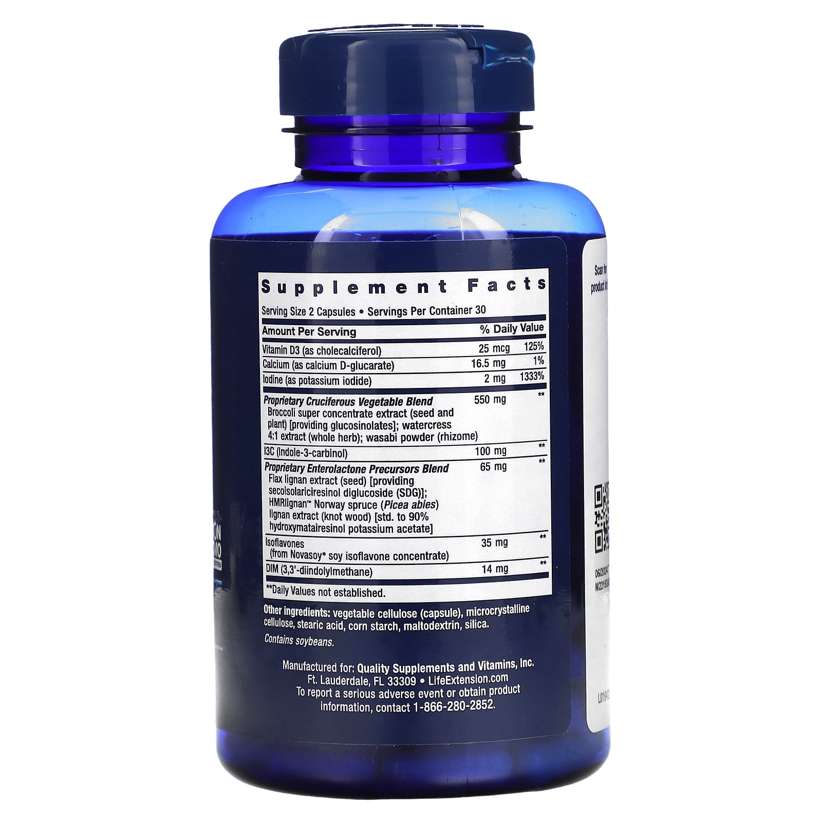 Life Extension, состав для здоровья молочных желез, 60 капсул