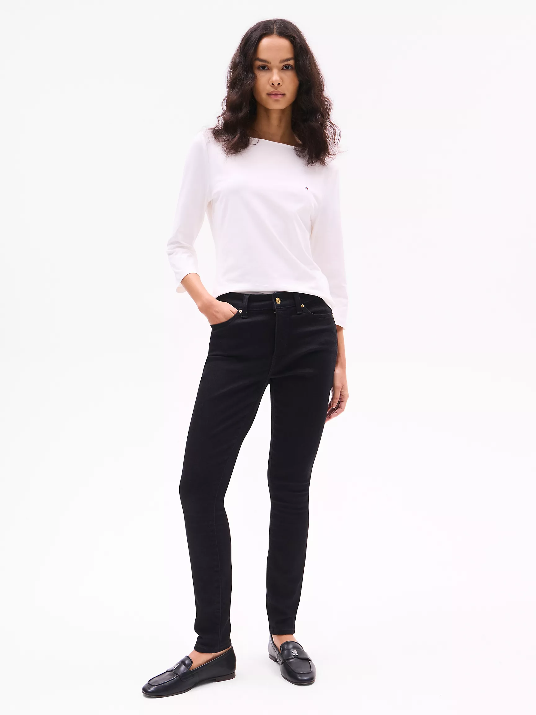 Женские джинсы Tommy Hilfiger, Эластичные джинсы суперскинни средней посадки