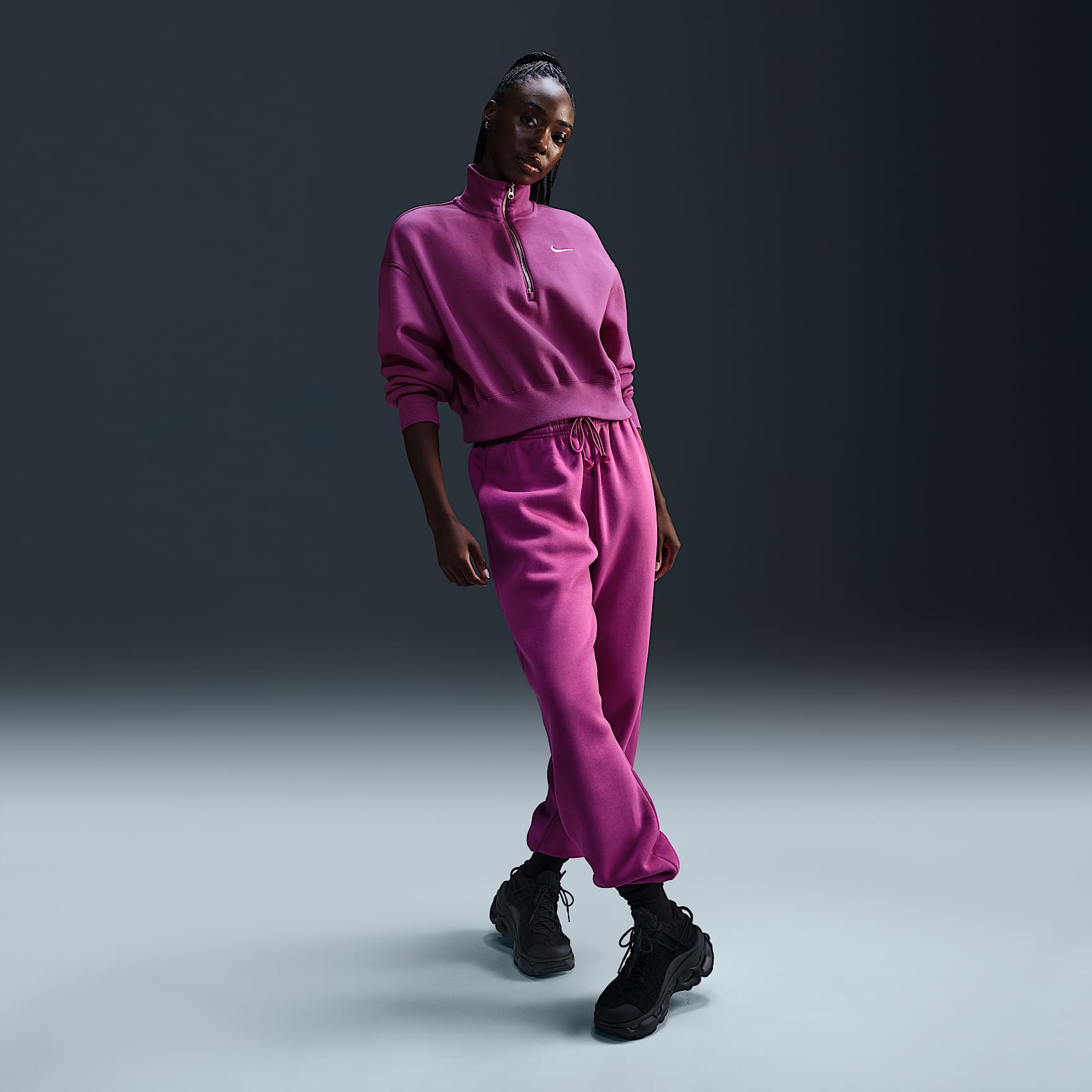 Nike Sportswear Phoenix Fleece Women's 1/4-Zip Cropped Sweatshirt