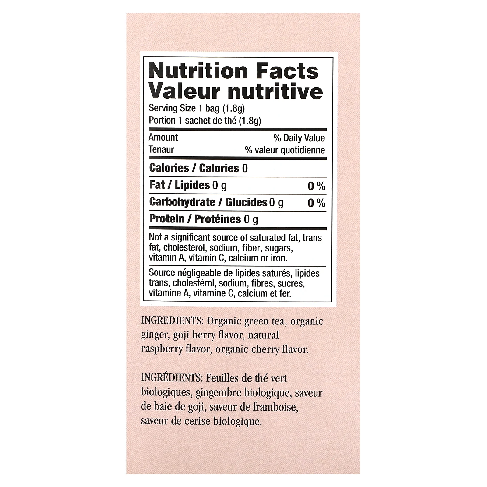 Uncle Lee's Tea, Imperial Organic, Зеленый чай с ягодами годжи, 18 чайных пакетов, 1,14 унций (32,4 г)