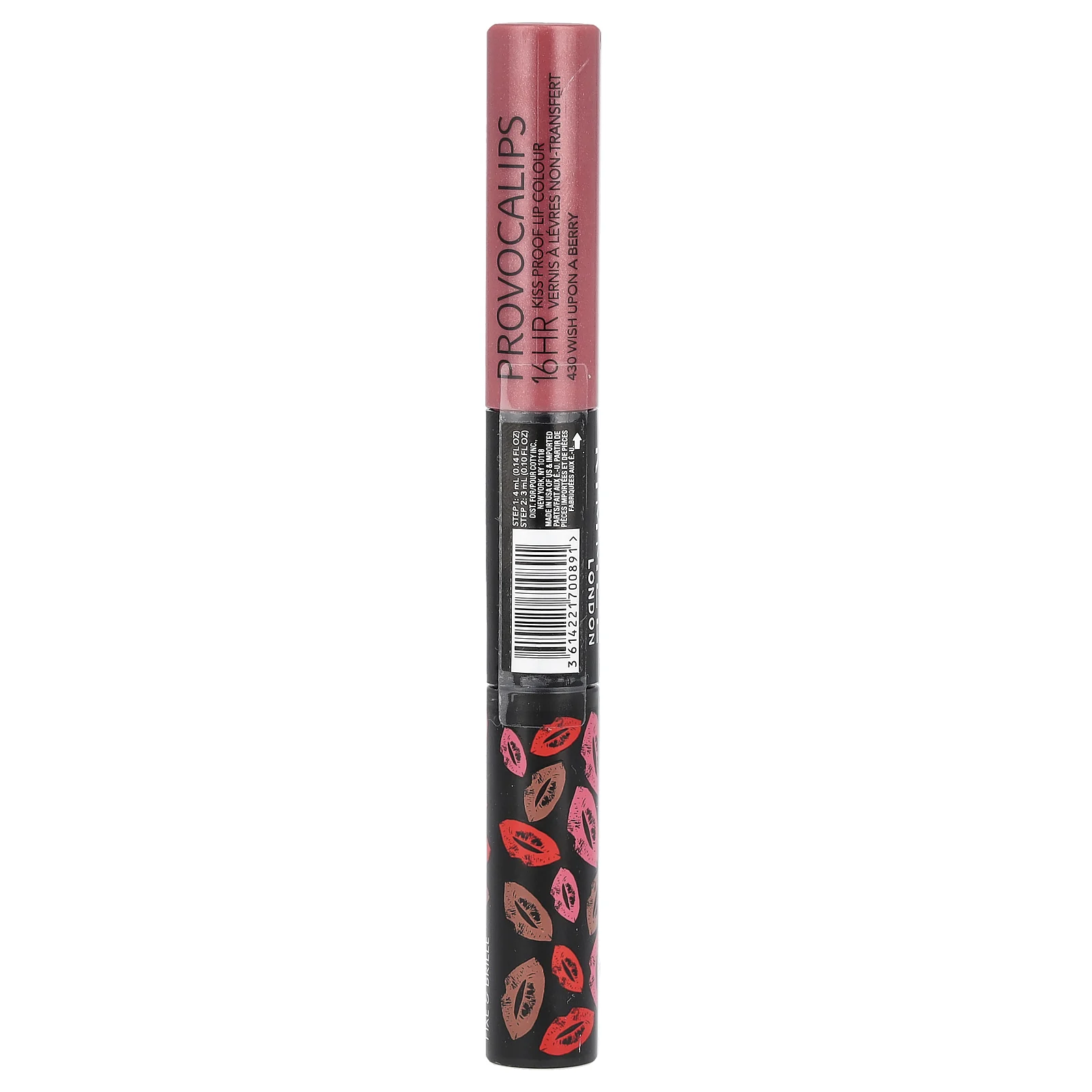 Rimmel London, Provocalips, 16HR Kiss Proof Lip Color, 430 Wish Upon a Berry, 4 мл (0,14 жидк. Унции)