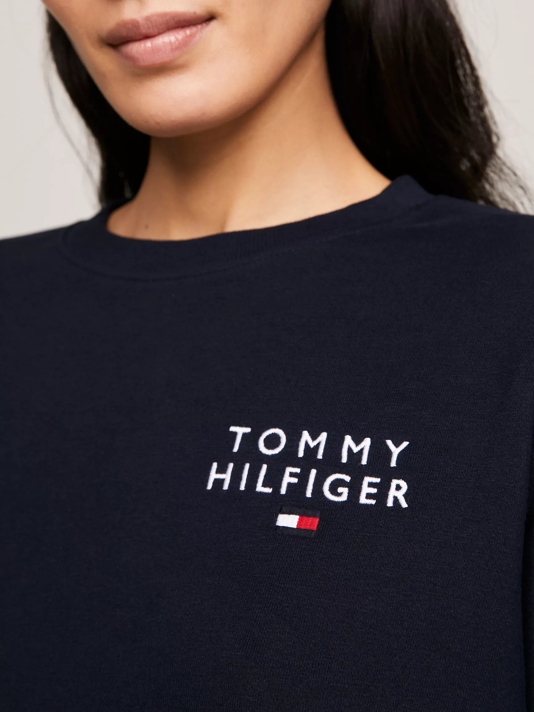 Женская толстовка Tommy Hilfiger, Однотонный топ для отдыха с логотипом