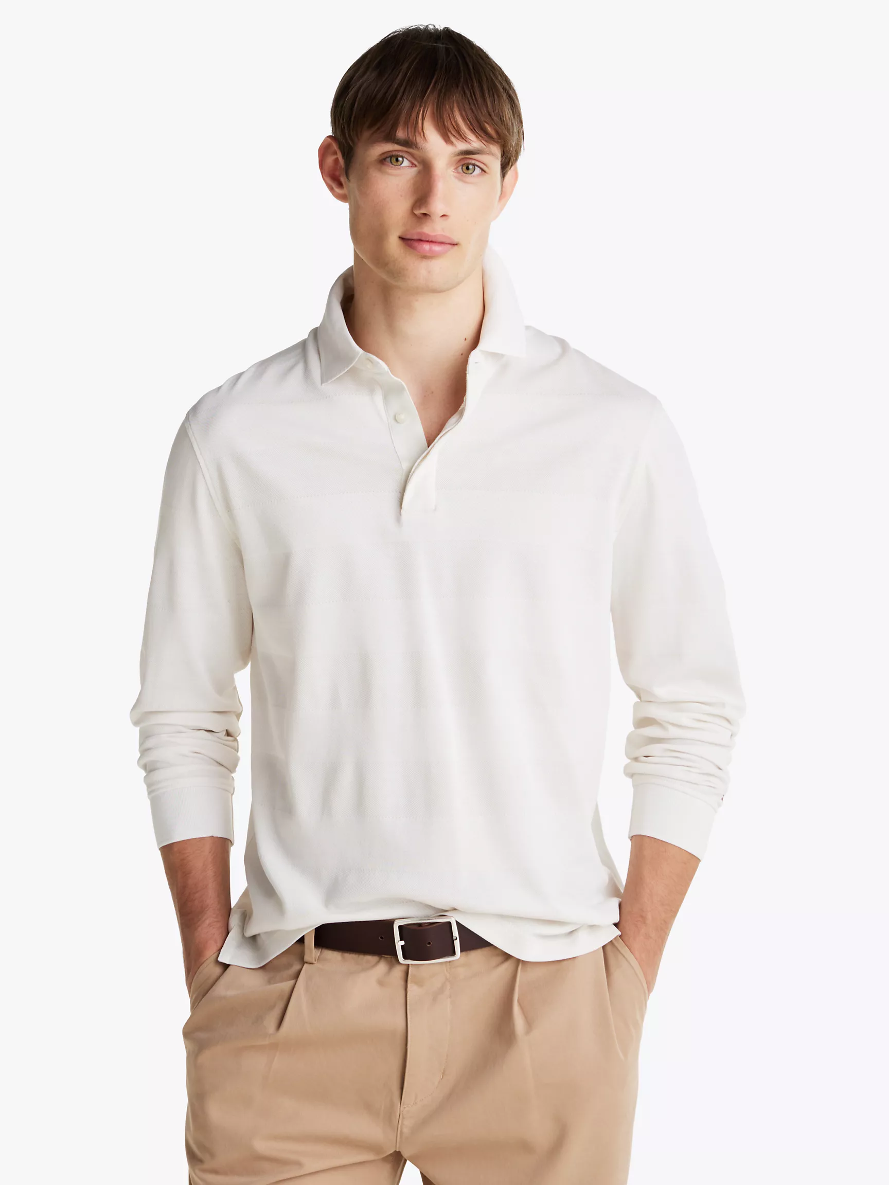 Мужское поло Tommy Hilfiger, Поло с длинными рукавами стандартного кроя