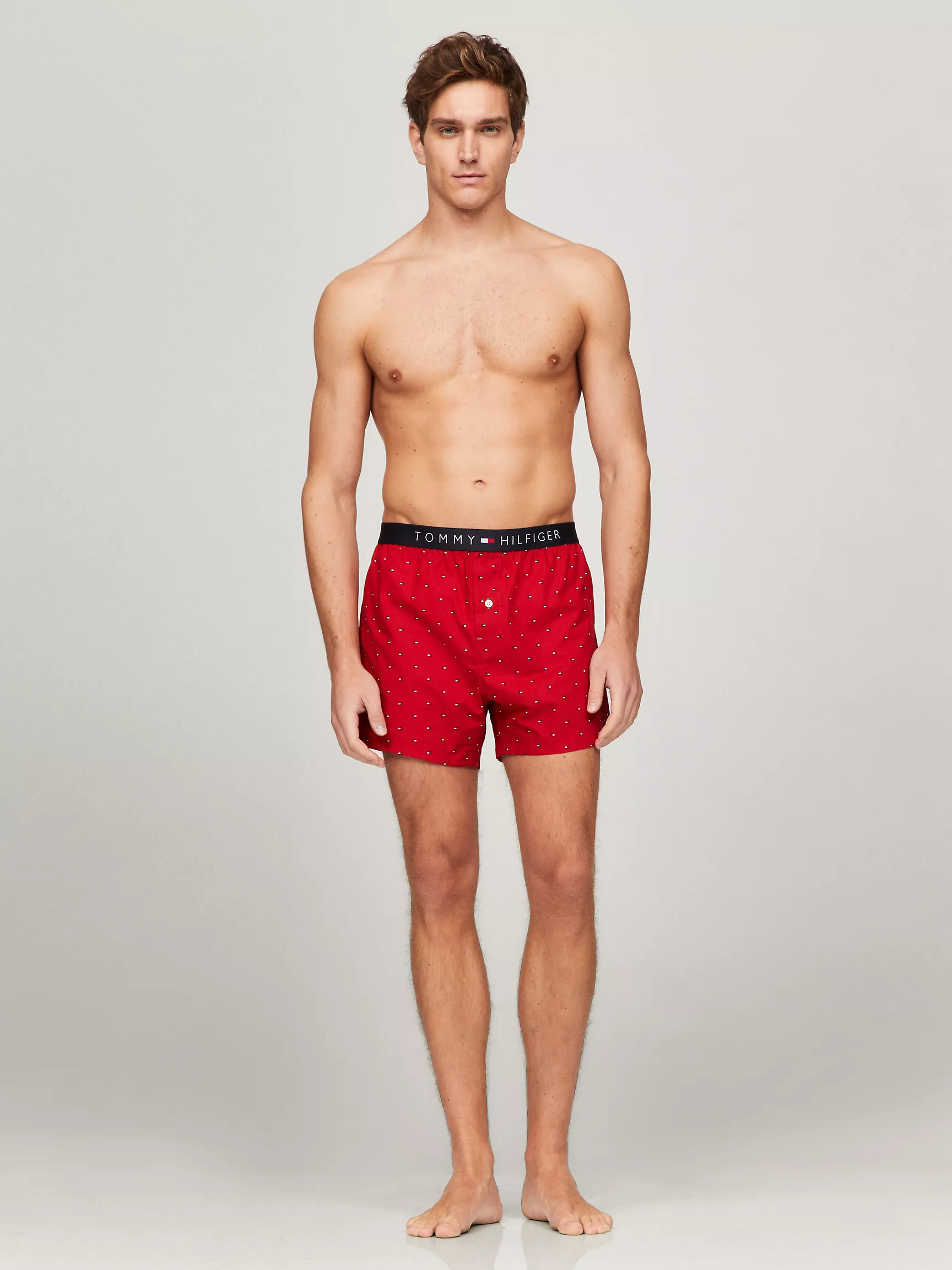 Мужское нижнее белье Tommy Hilfiger, Приталенные трикотажные боксеры модного дизайна