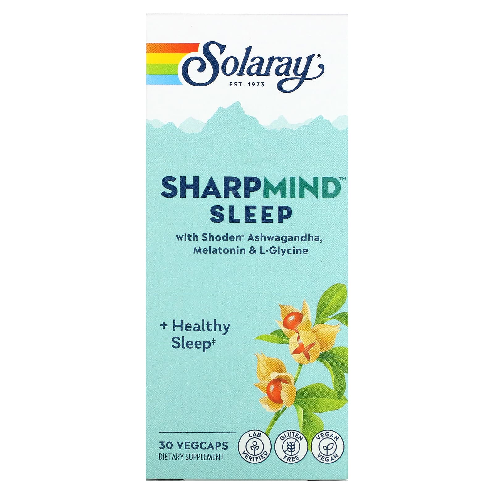 Solaray, SharpMind Sleep, средство для улучшения качества сна, 30 растительных капсул