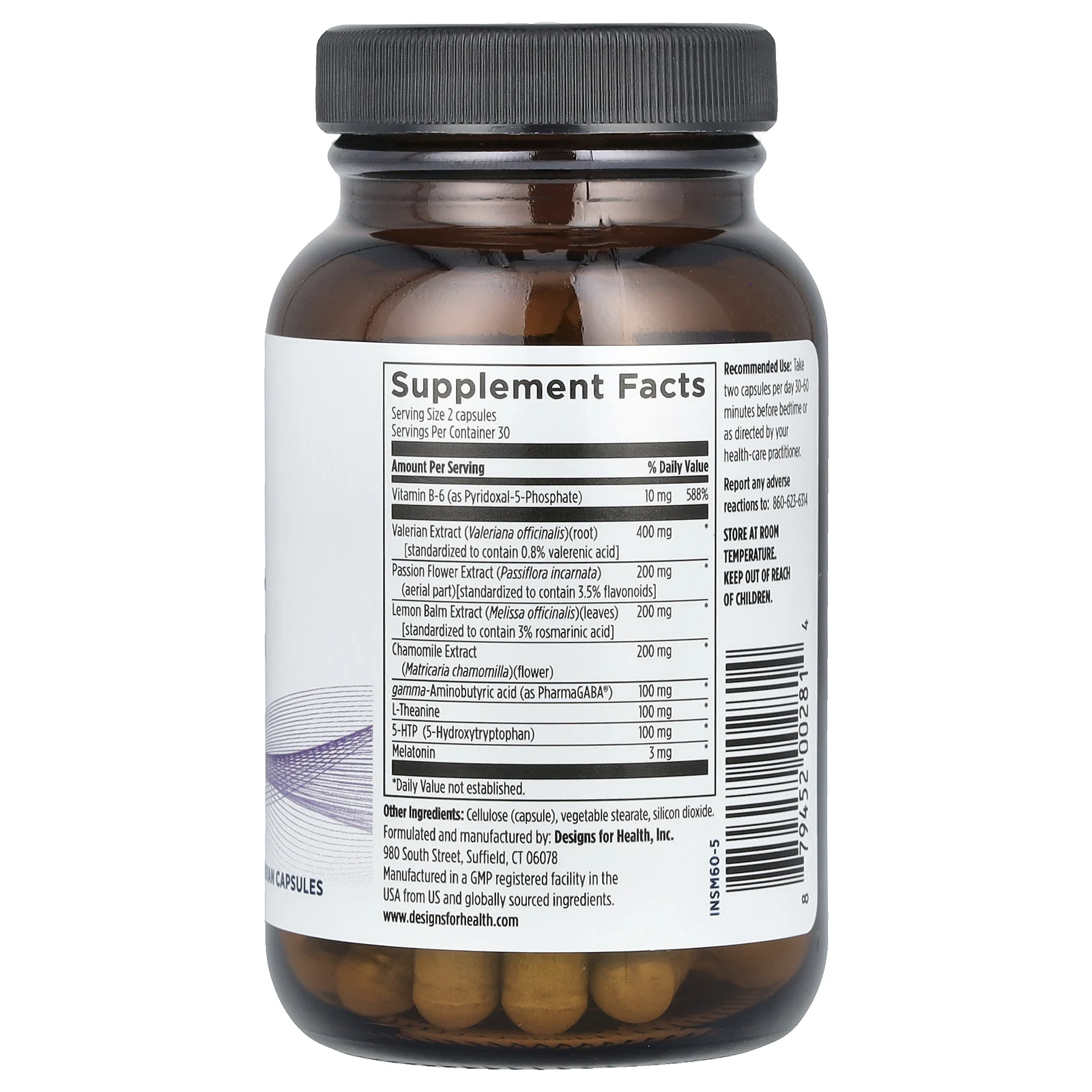 Designs For Health, Insomnitol™, 60 Vegetarian Capsules