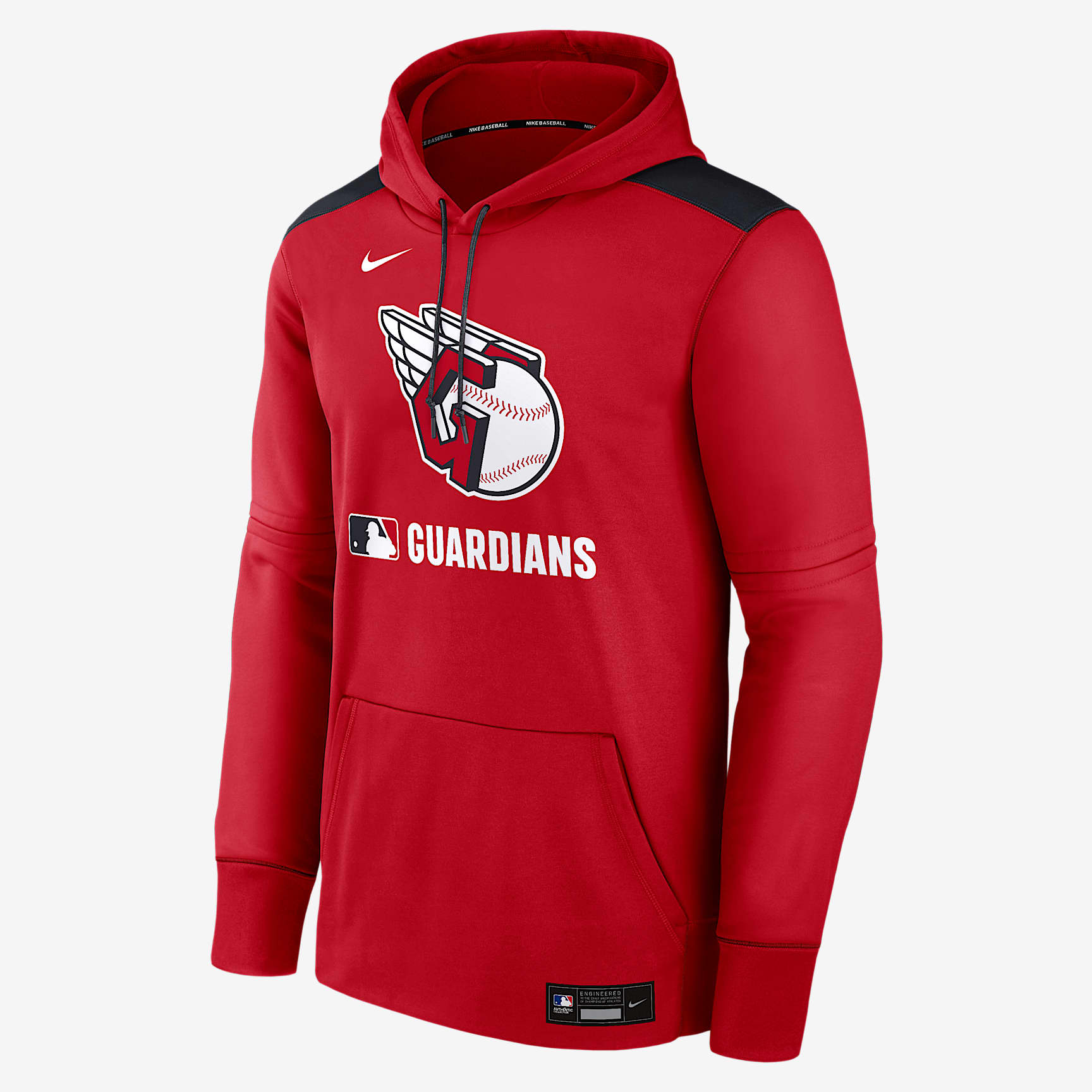Cleveland Guardians Authentic Collection Men's Nike Therma MLB Pullover Hoodie