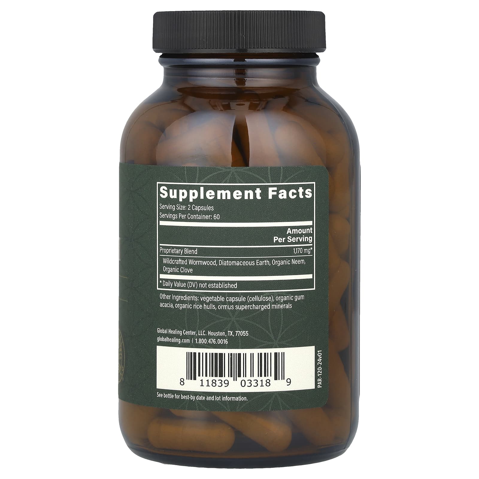 Global Healing, Paratrex® I, целенаправленное очищение, 120 капсул