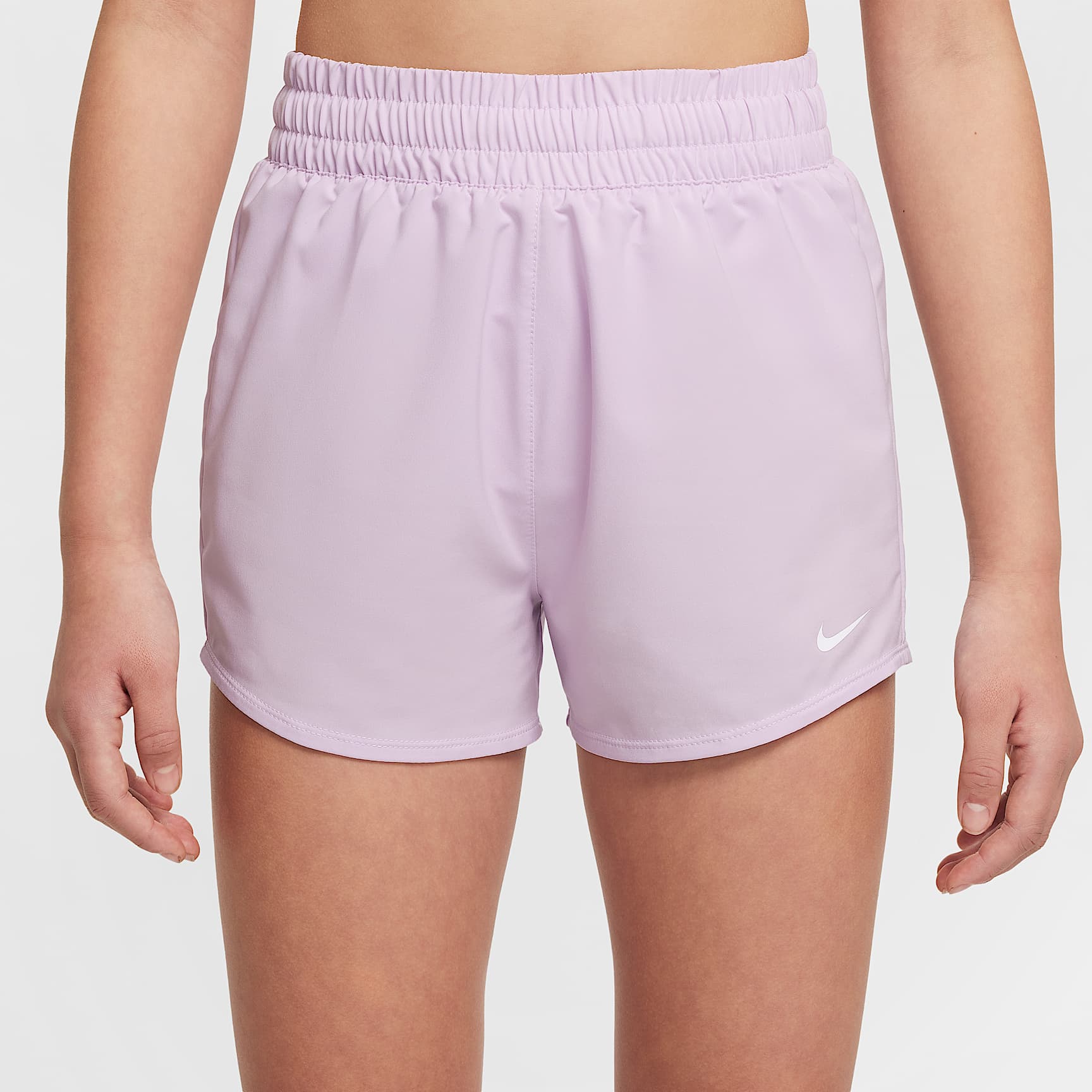 Nike One Big Kids' (Girls') Dri-FIT High-Waisted Woven Training Shorts