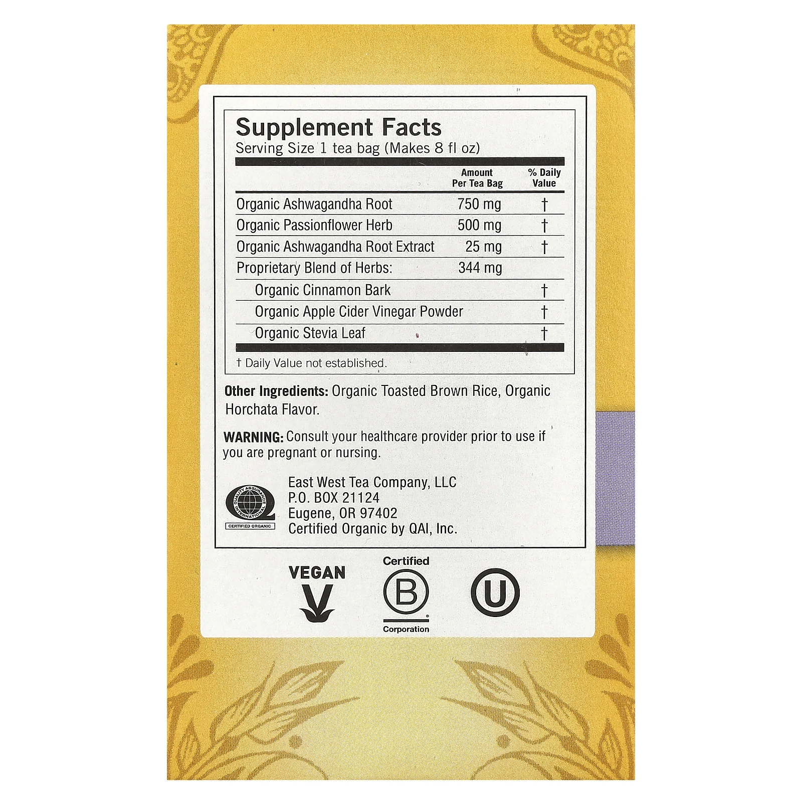 Yogi Tea, Stress + Sleep, орчата с корицей, без кофеина, 16 чайных пакетиков, 32 г (1,12 унции)