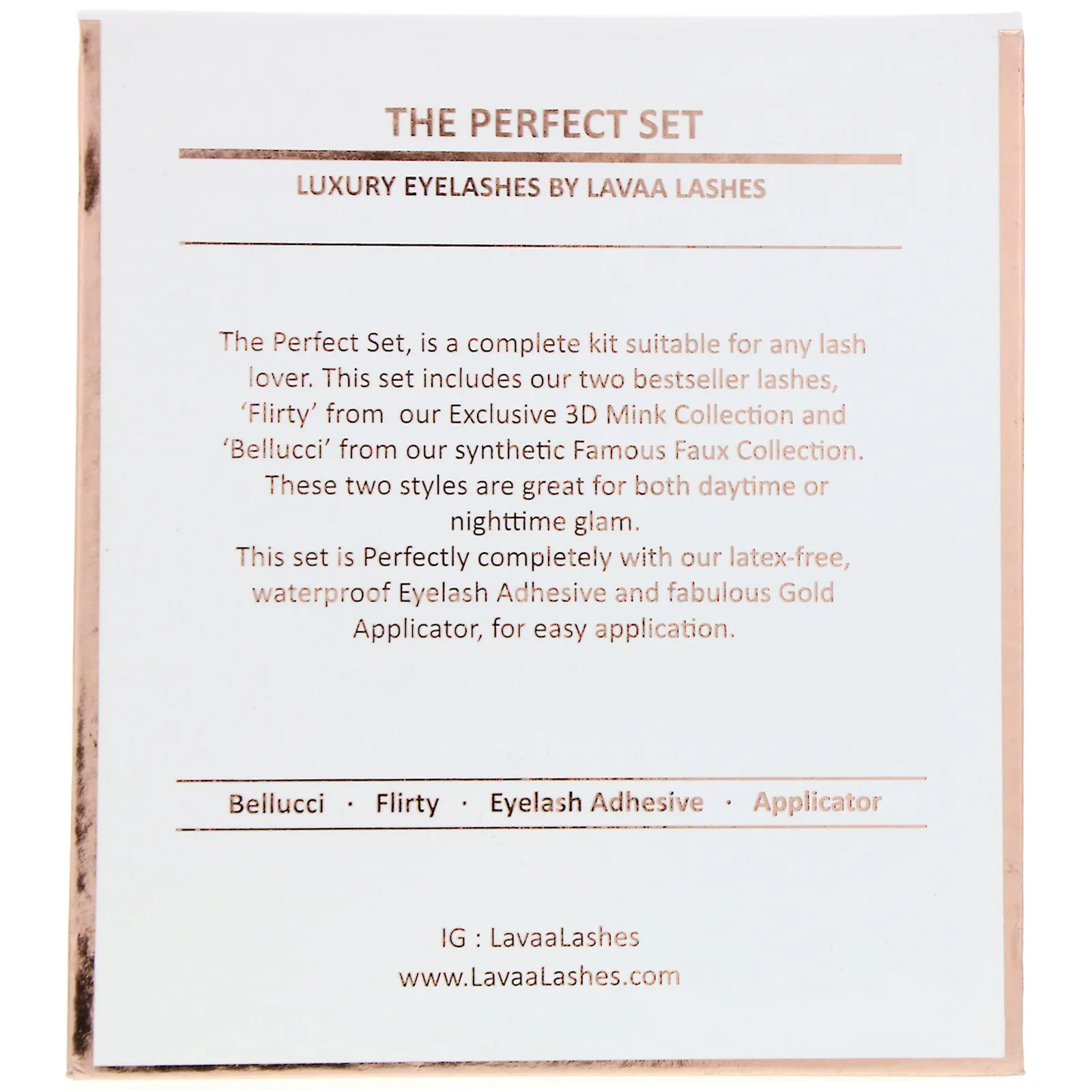 Lavaa Lashes, The Perfect Set, комплект, 1 шт.