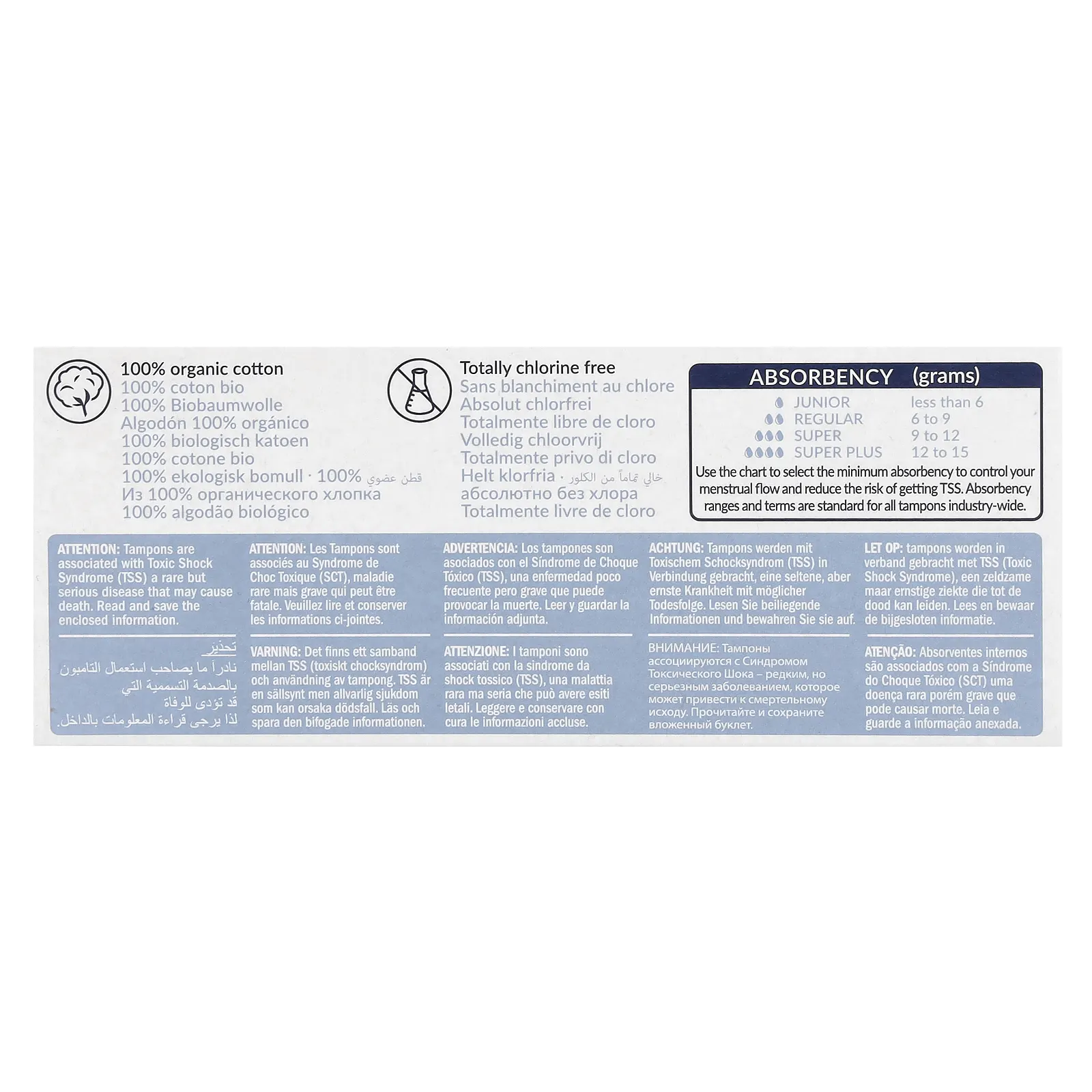 Natracare, тампоны из органического хлопка, Normal, 20 штук