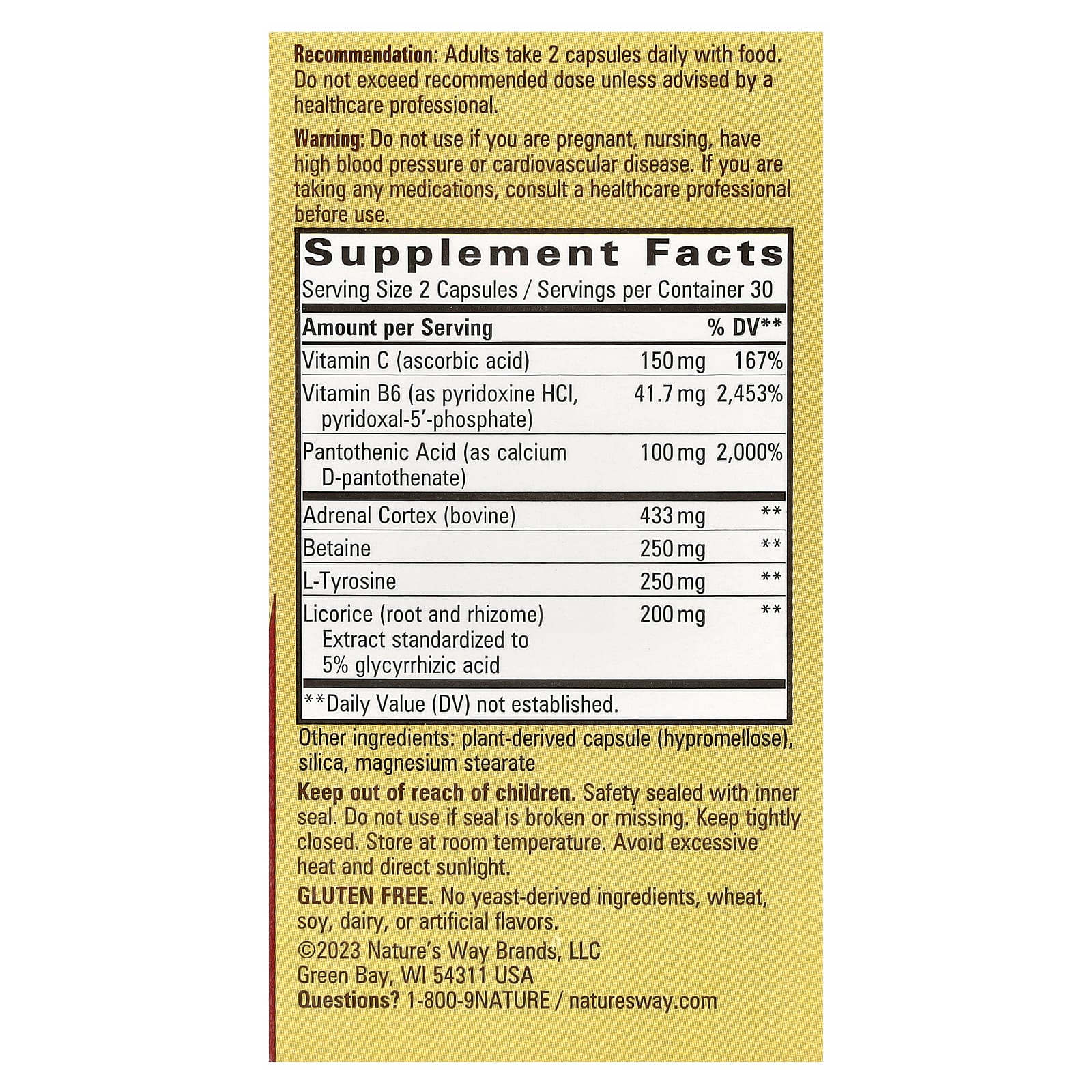 Nature's Way, Fatigued to Fantastic!, Adrenal Stress End, 60 капсул