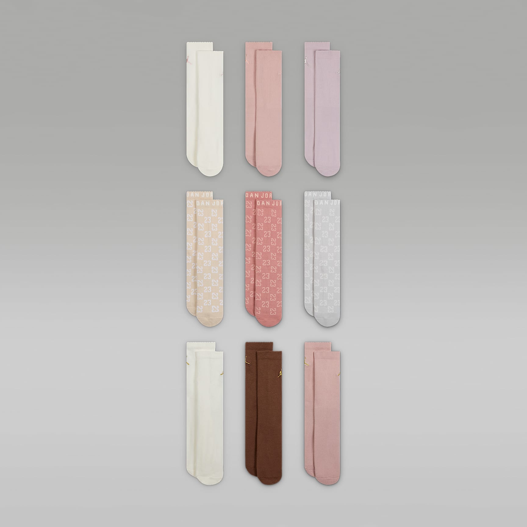 Jordan Big Kids' Holiday Crew Gift Box (9 Pairs)