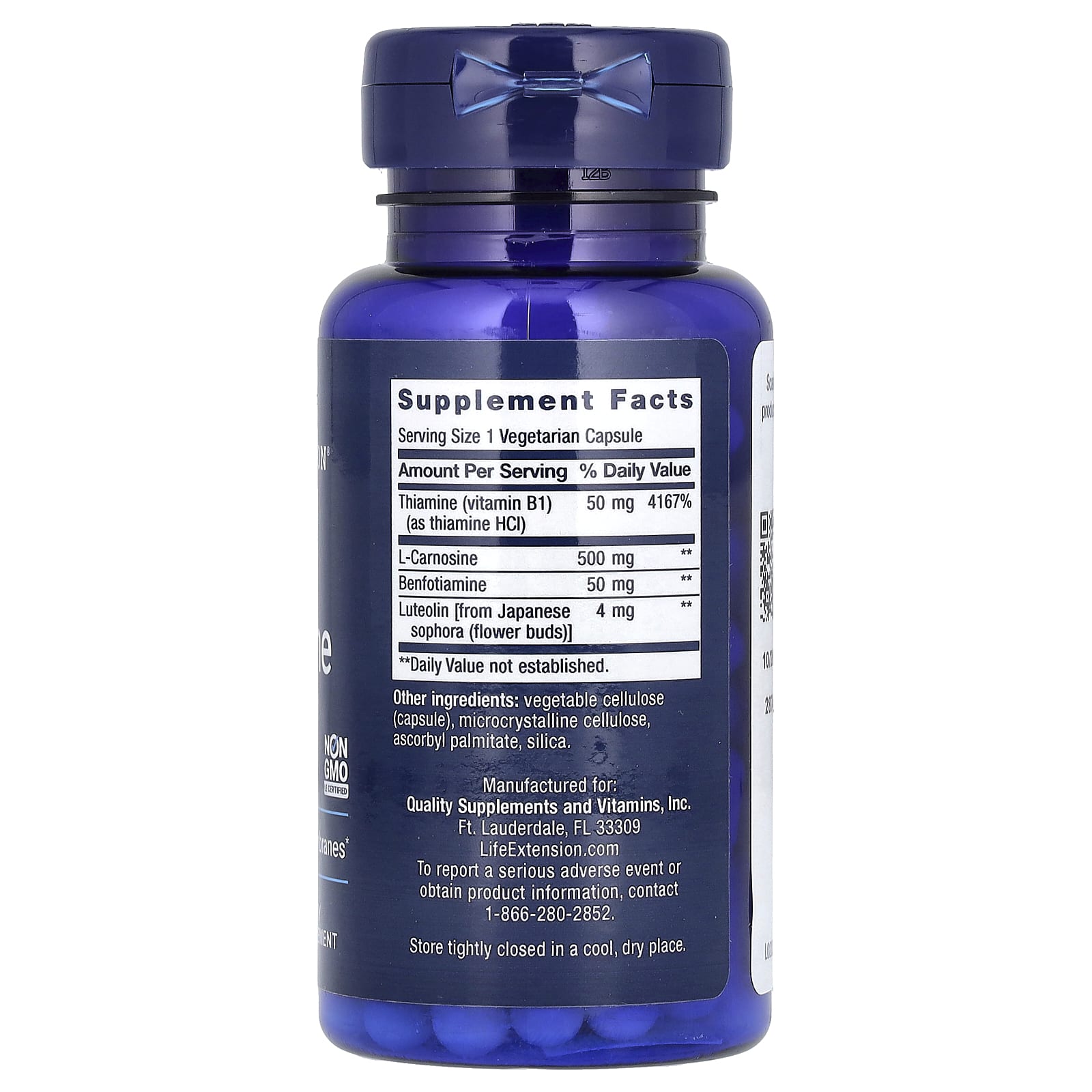 Life Extension, Super Carnosine, 500 мг, 60 вегетарианских капсул