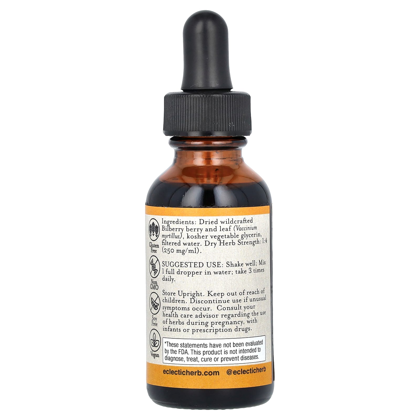 Eclectic Herb, травы, черника, 30 мл (1 жидк. унция)