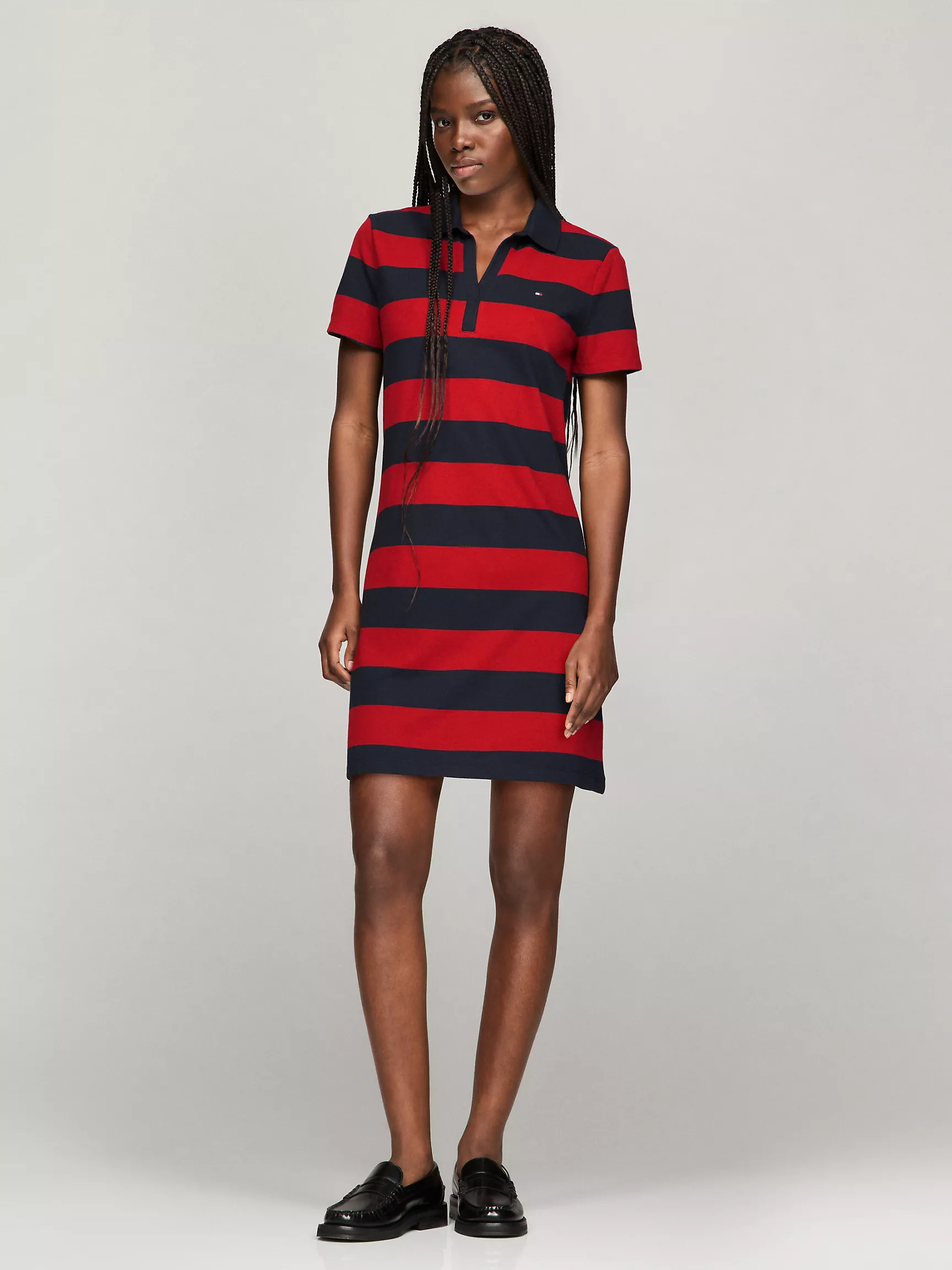 Женское платье Tommy Hilfiger, Поло-платье в полоску в стиле регби