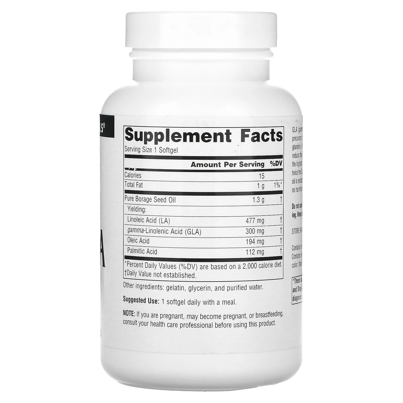 Source Naturals, Мега-GLA 300, 60 мягких капсул