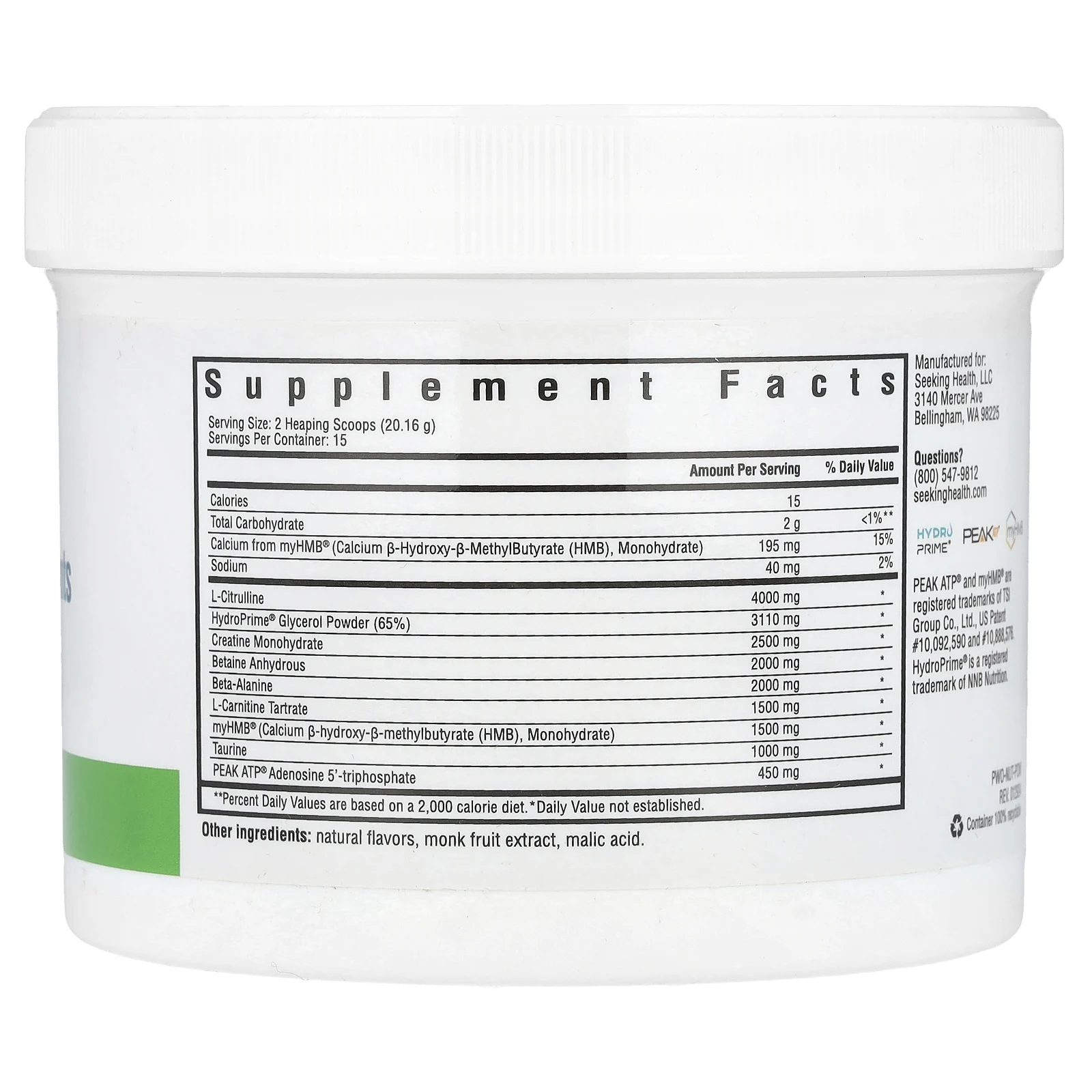 Seeking Health, Питательные вещества для приема перед тренировкой, 302,4 г (10,66 унции)