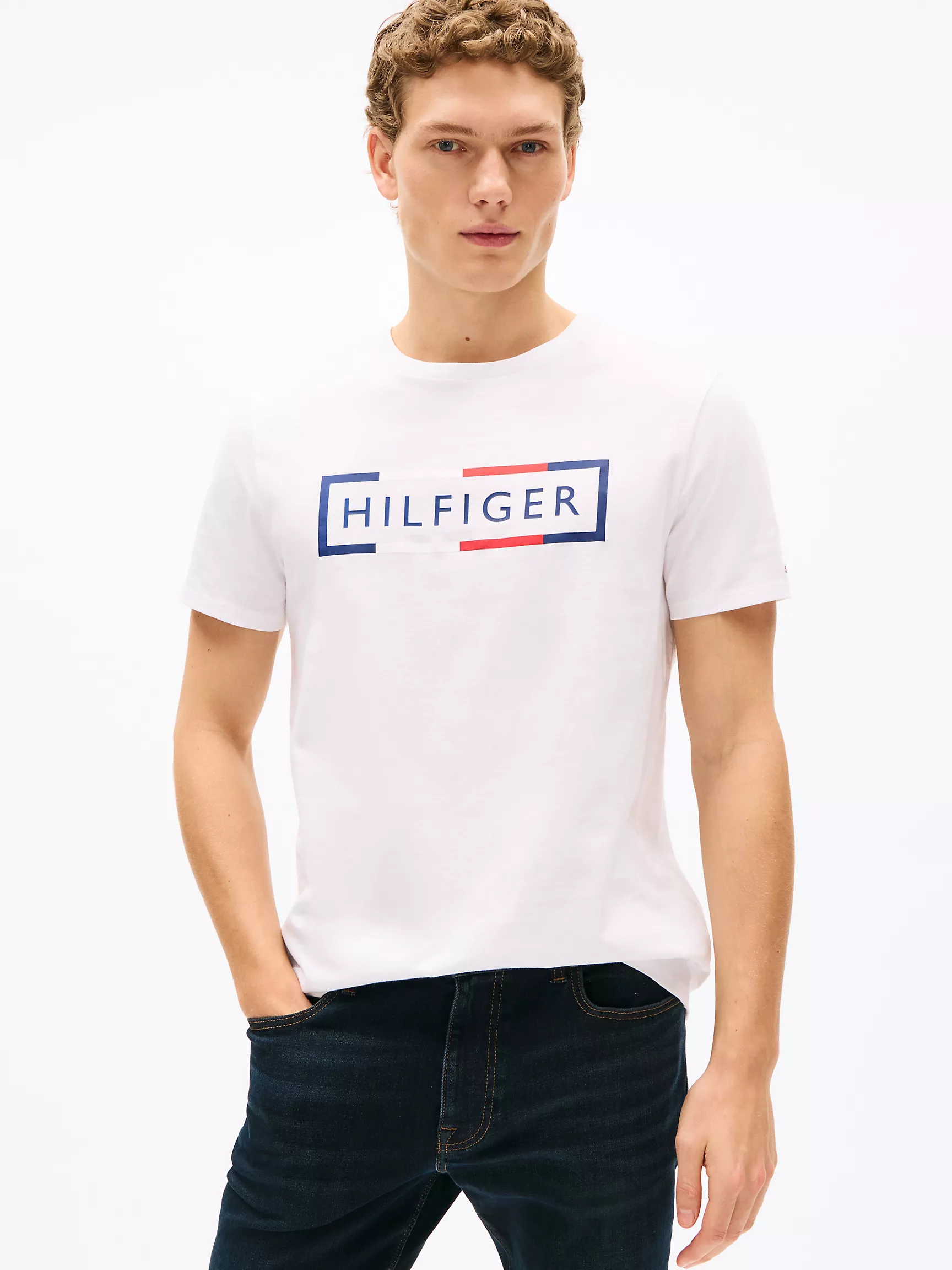 Мужская футболка Tommy Hilfiger, Футболка с фирменным логотипом в рамке