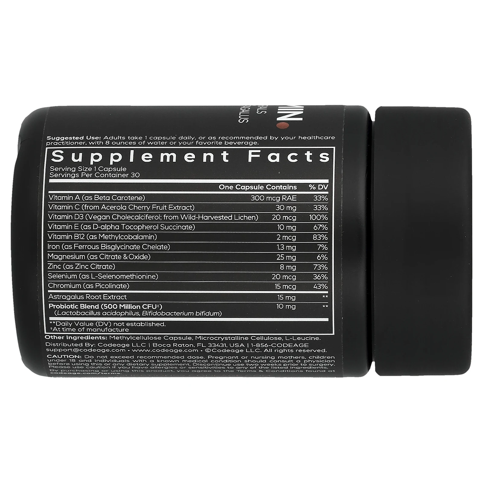 Codeage, мультивитамины для мужчин, 30 растительных капсул