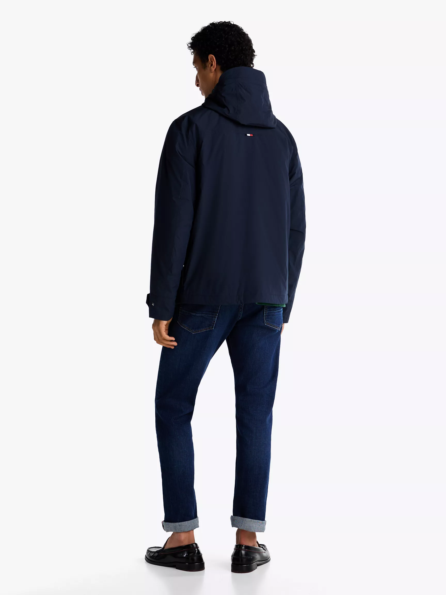 Мужская куртка Tommy Hilfiger, Легкая компактная ветровка с капюшоном