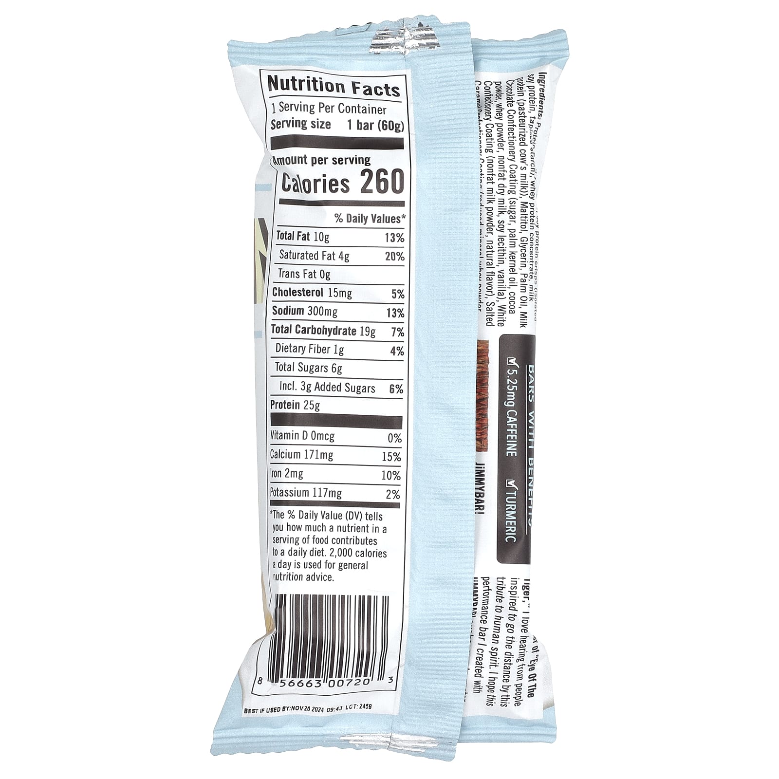 JiMMY!, Be Fierce Bars With Benefits, карамель, шоколад и орех, 12 протеиновых батончиков, 60 г (2,12 унции)