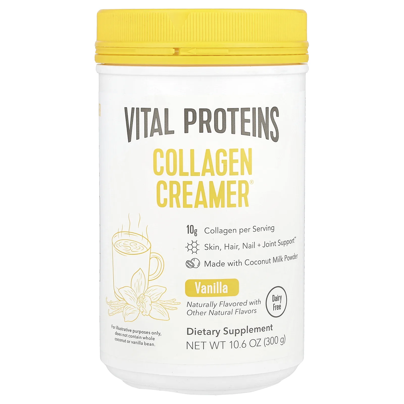 Vital Proteins, Коллагеновые сливки, ваниль, 300 г (10,6 унции)