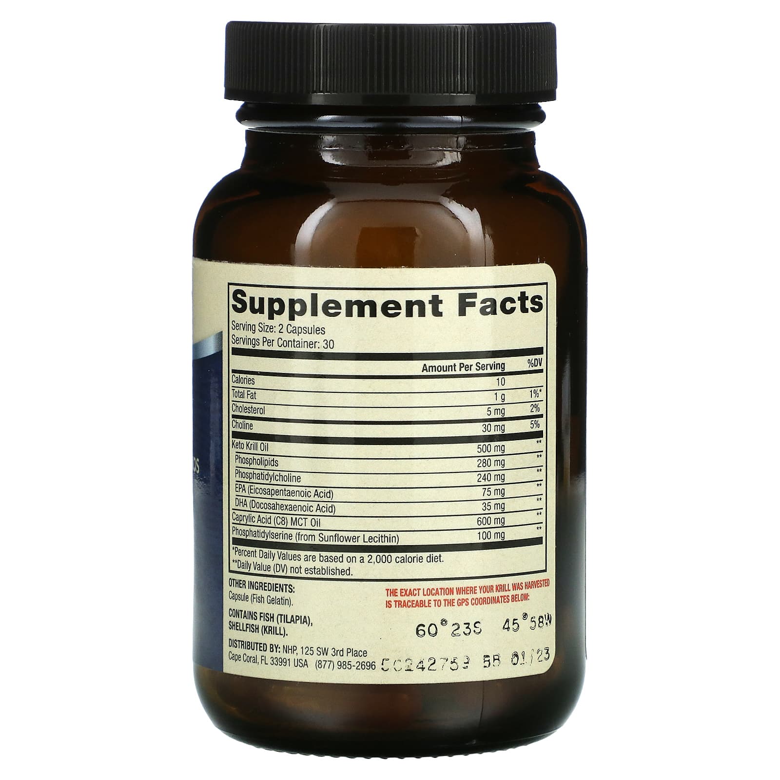 Dr. Mercola, Keto Krill, криль с фосфолипидами холина и серина, 60 капсул