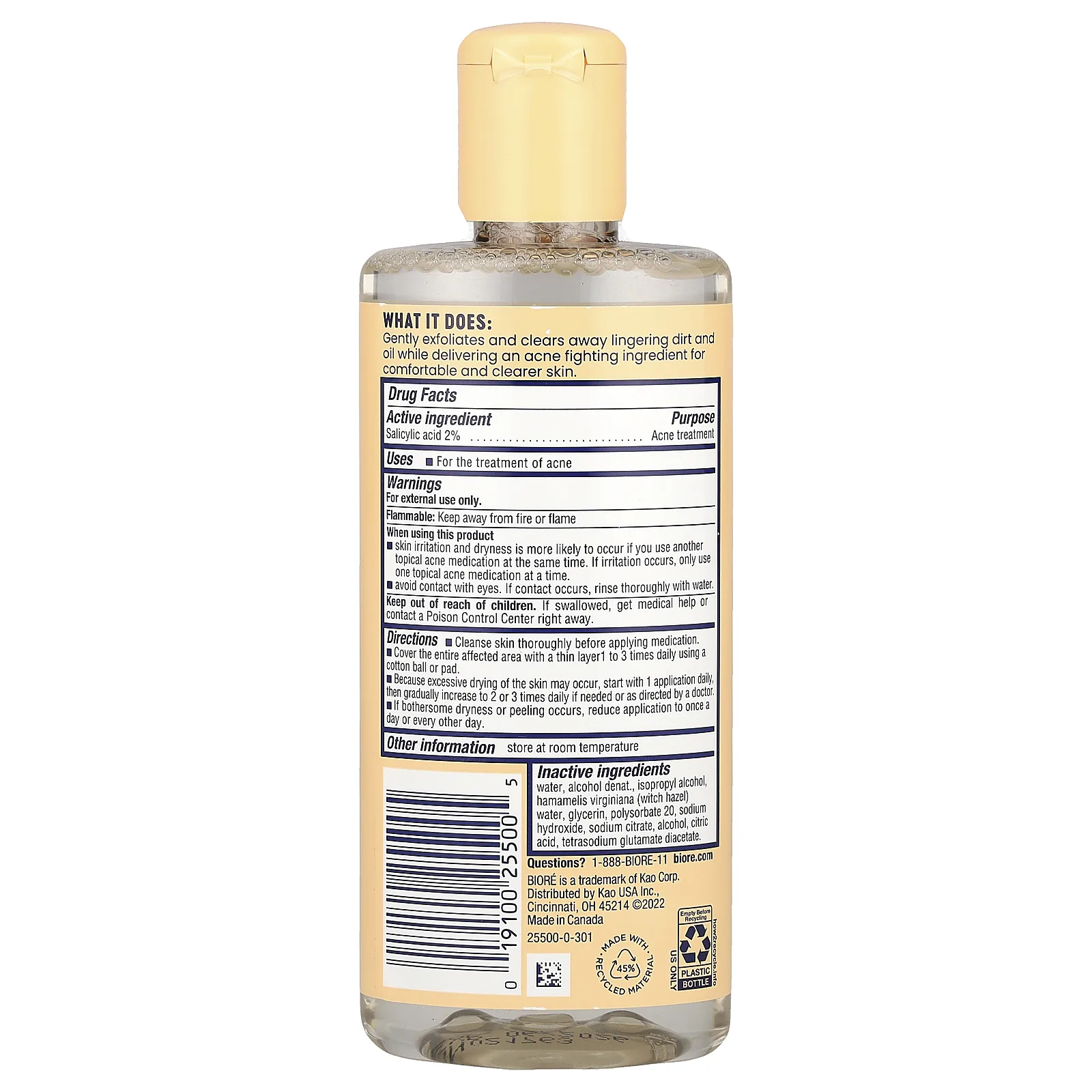 Biore, Тоник для очищения пор «Виргинская лещина», 236 мл