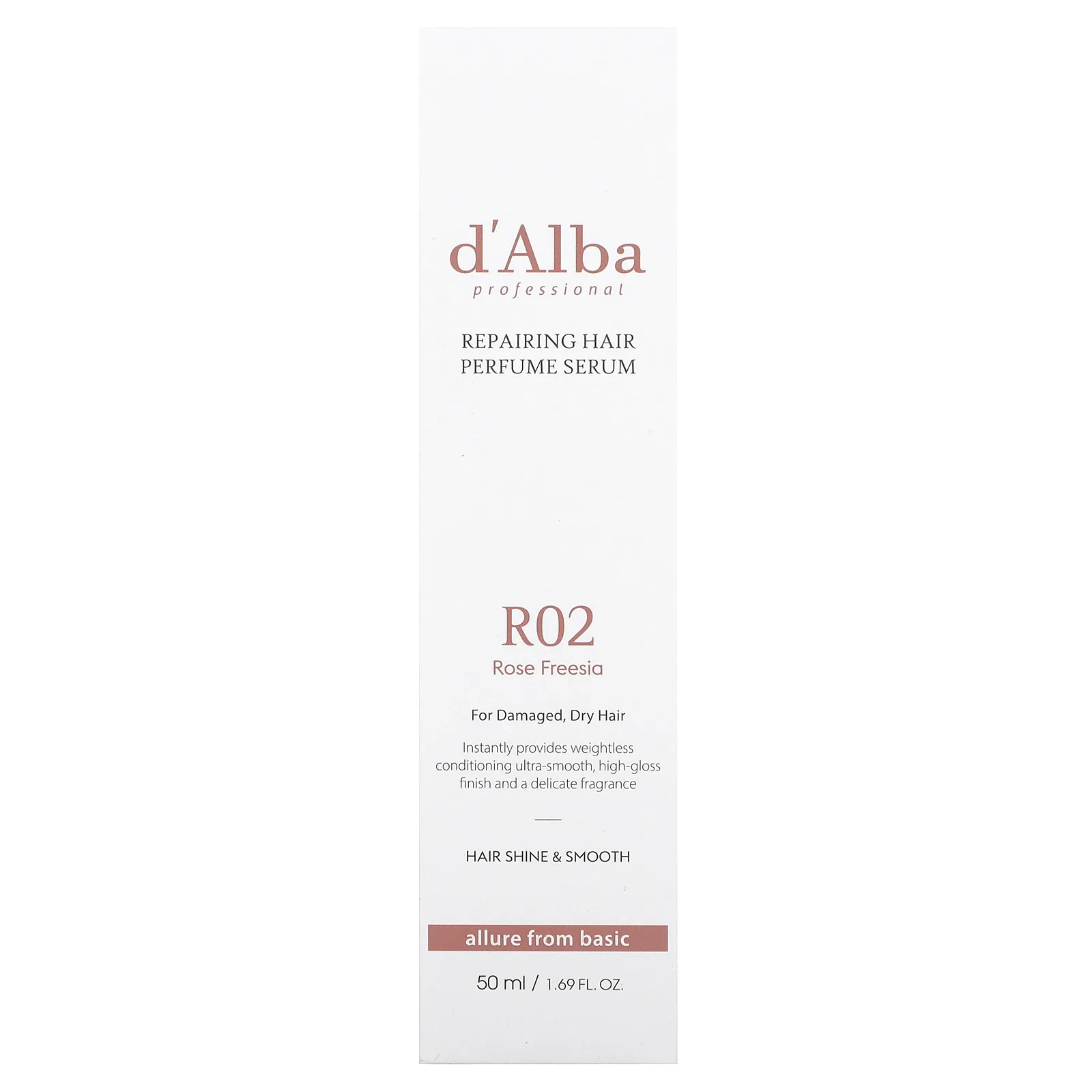 d'Alba, Professional, восстанавливающая сыворотка с парфюмом, R02 розовая фрезия, 50 мл (1,69 жидк. унции)