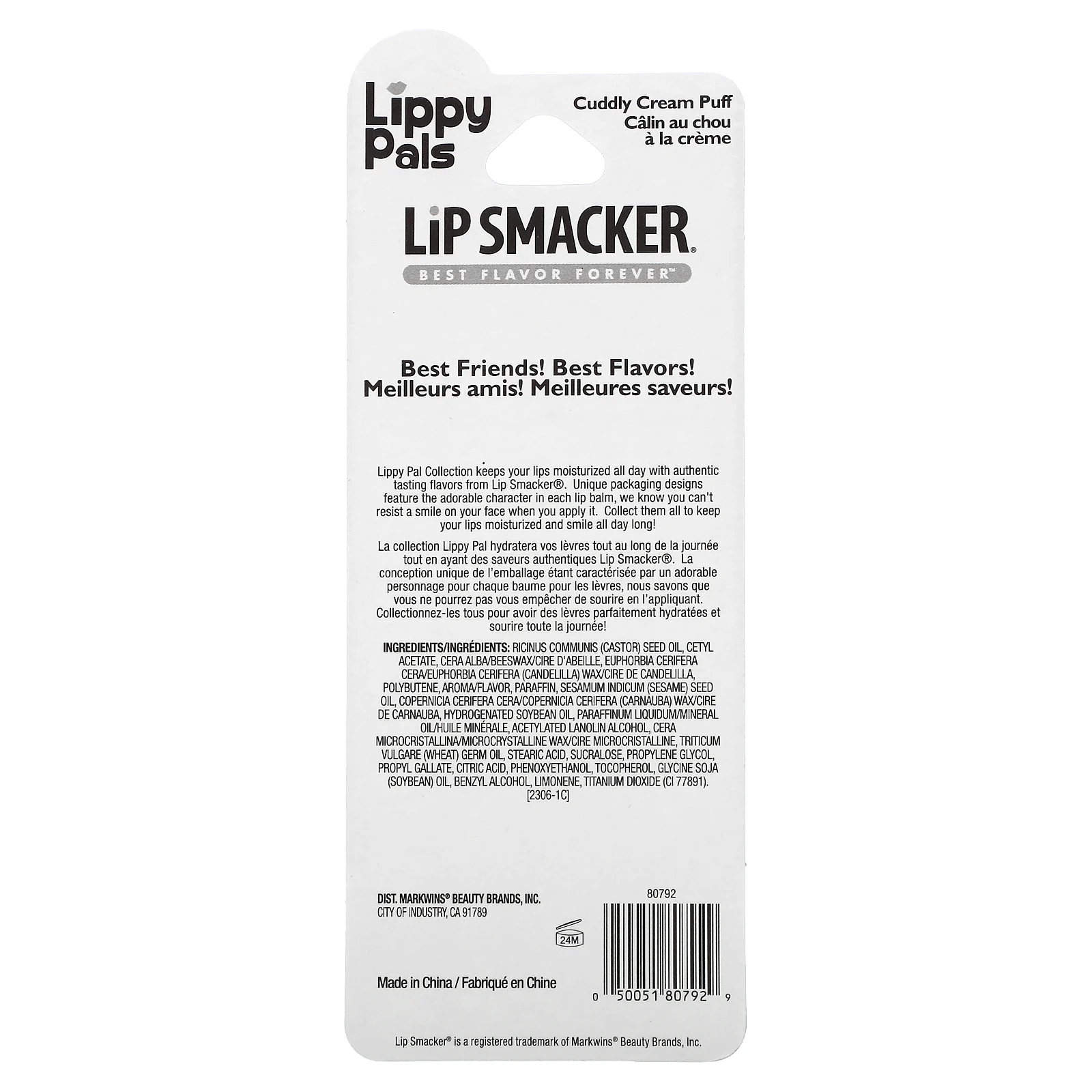 Lip Smacker, Lippy Pals Balm, Panda, мягкая кремовая пышка, 4 г (0,14 унции)