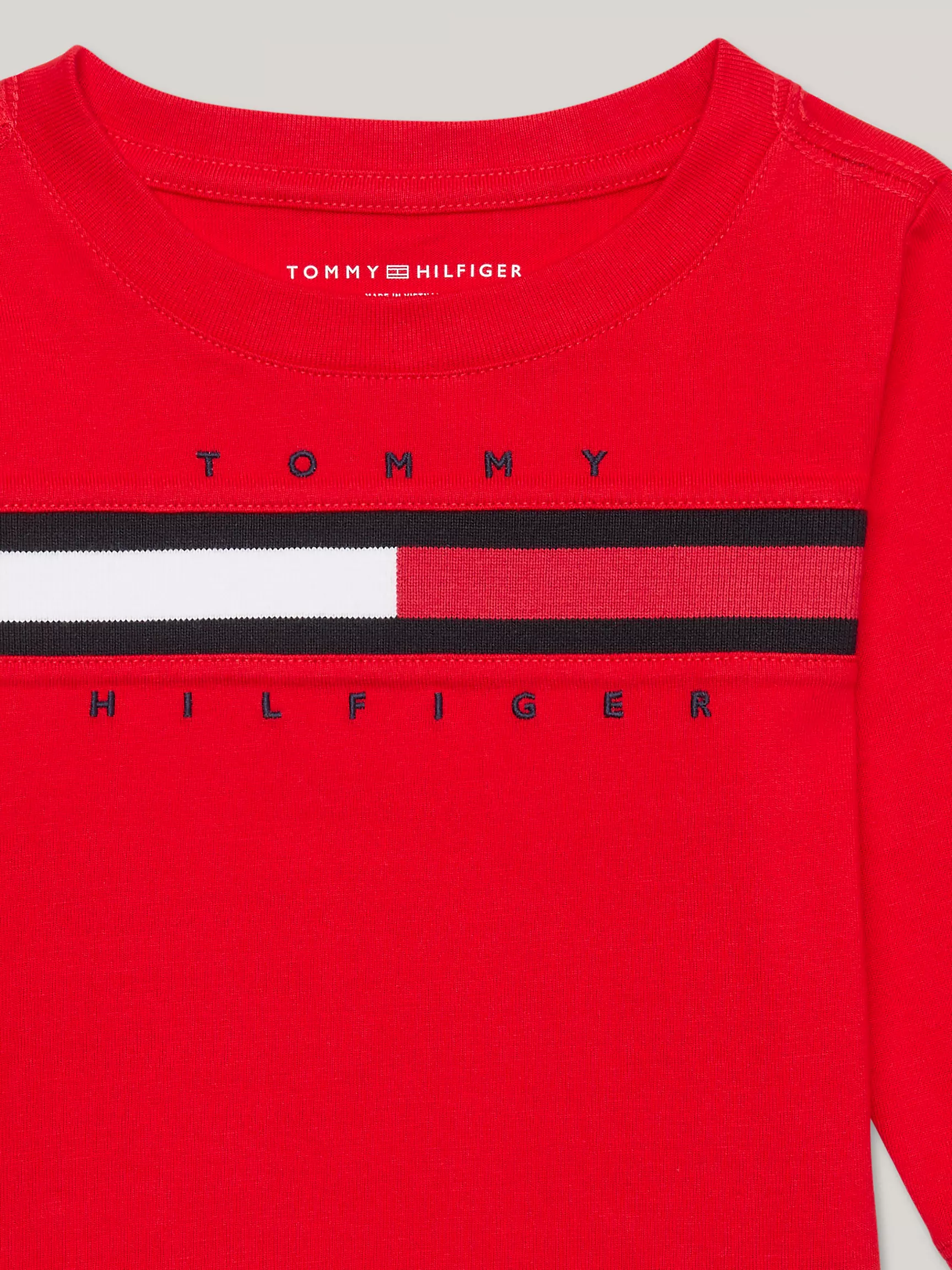 Футболка Tommy Hilfiger для мальчиков, Детская футболка с длинным рукавом и флаговым логотипом