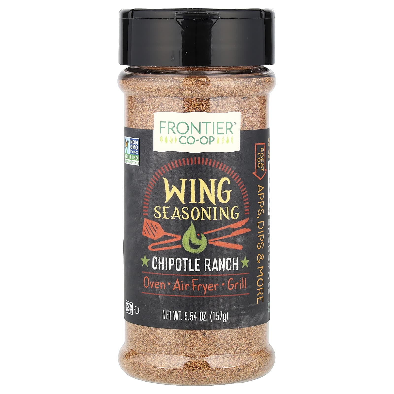 Frontier Co-op, Wing Seasoning, Chipotle Ranch, 157 г (5,54 унции)