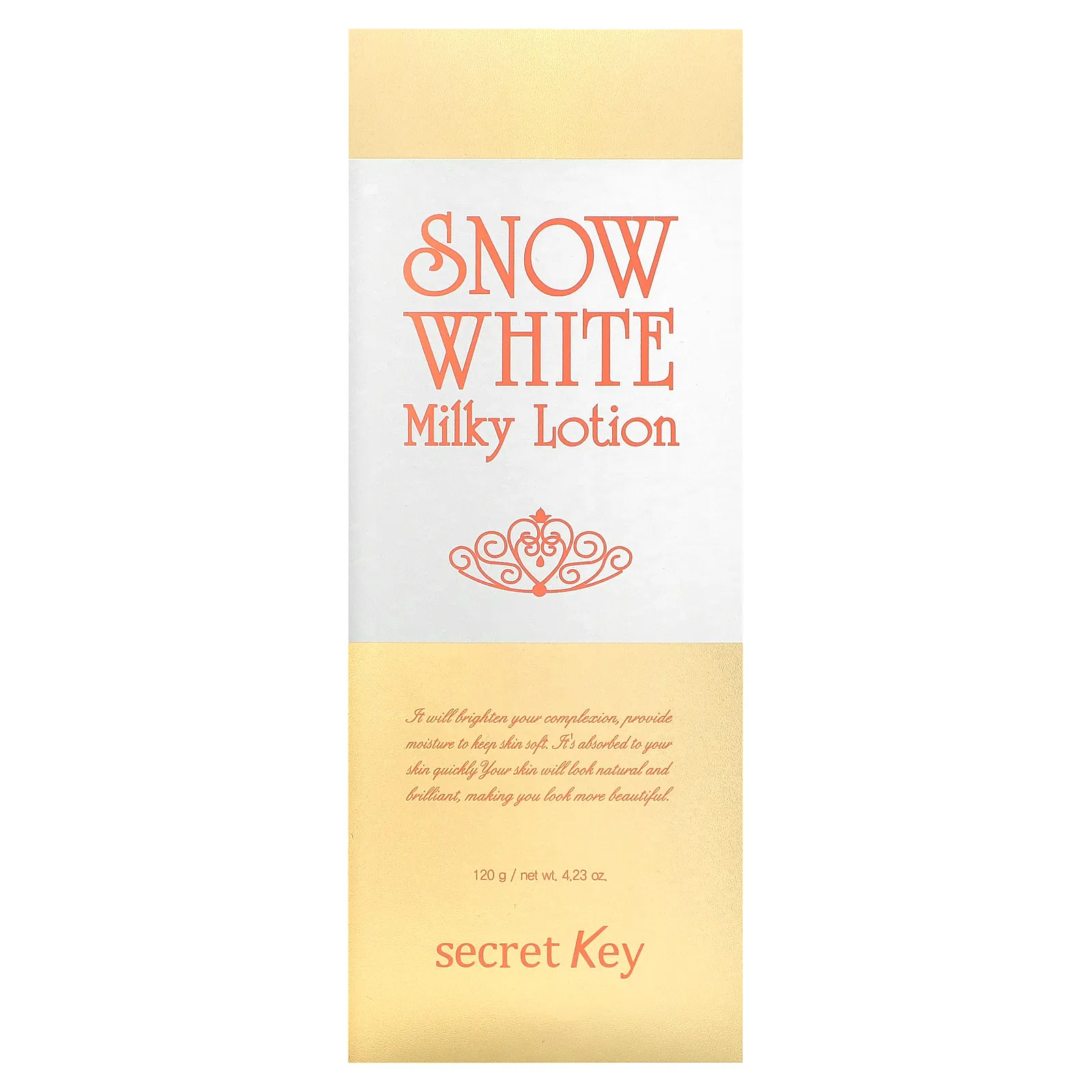 Secret Key, Snow White Milky, отбеливающий лосьон, 120 г (4,23 унции)