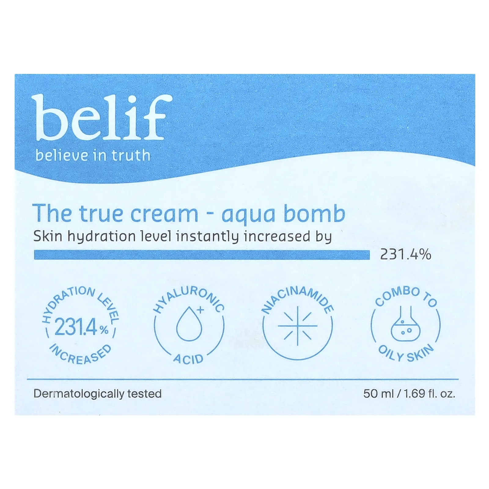 belif, The True Cream, Aqua Bomb, 50 мл (1,69 жидк. Унции)