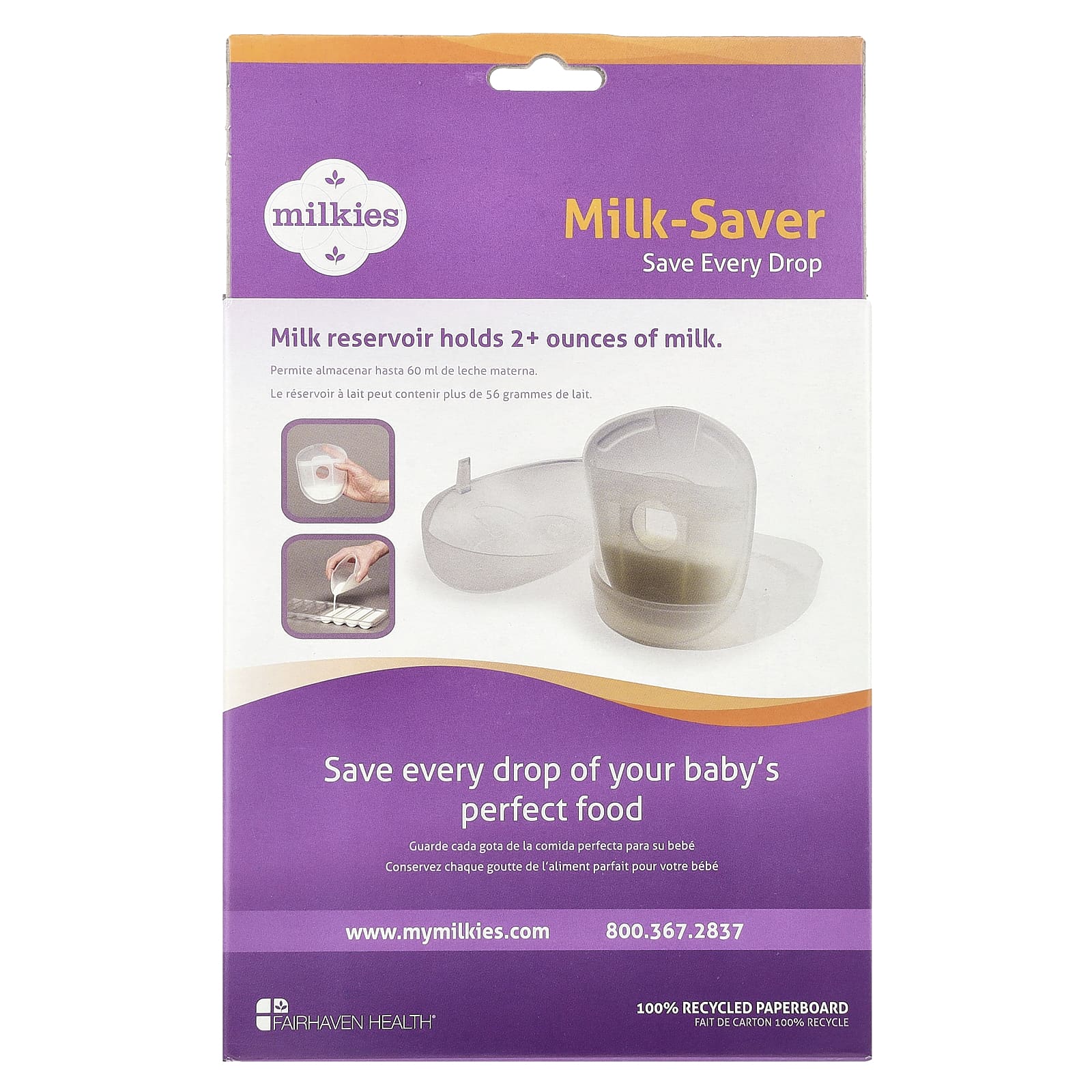 Fairhaven Health, Milkies, контейнер для сбора грудного молока, 1 штука