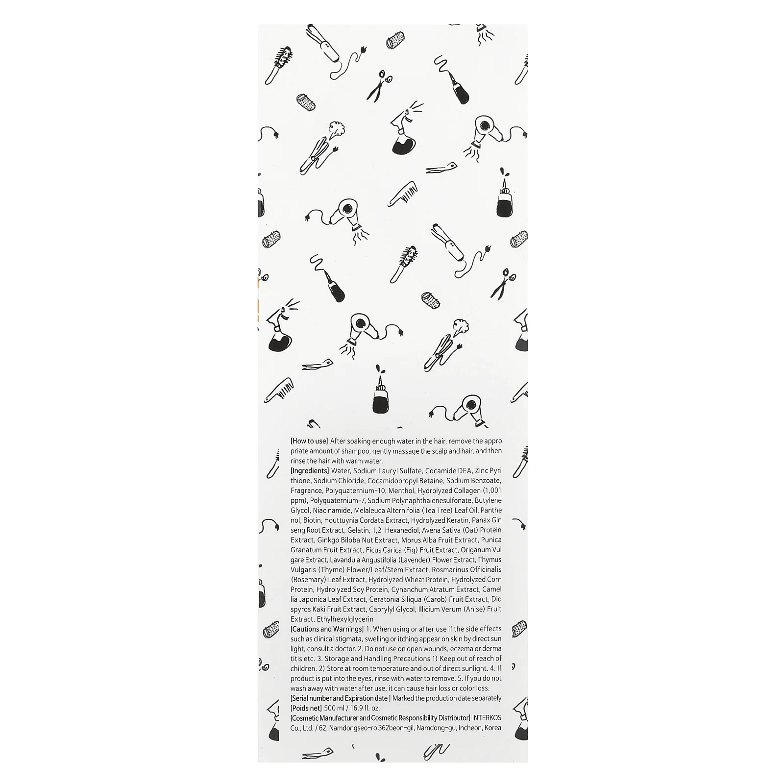 Elizavecca, CER-100 Collagen Coating Hair A + Muscle Tornado, шампунь, 500 мл (16,9 жидк. Унции)