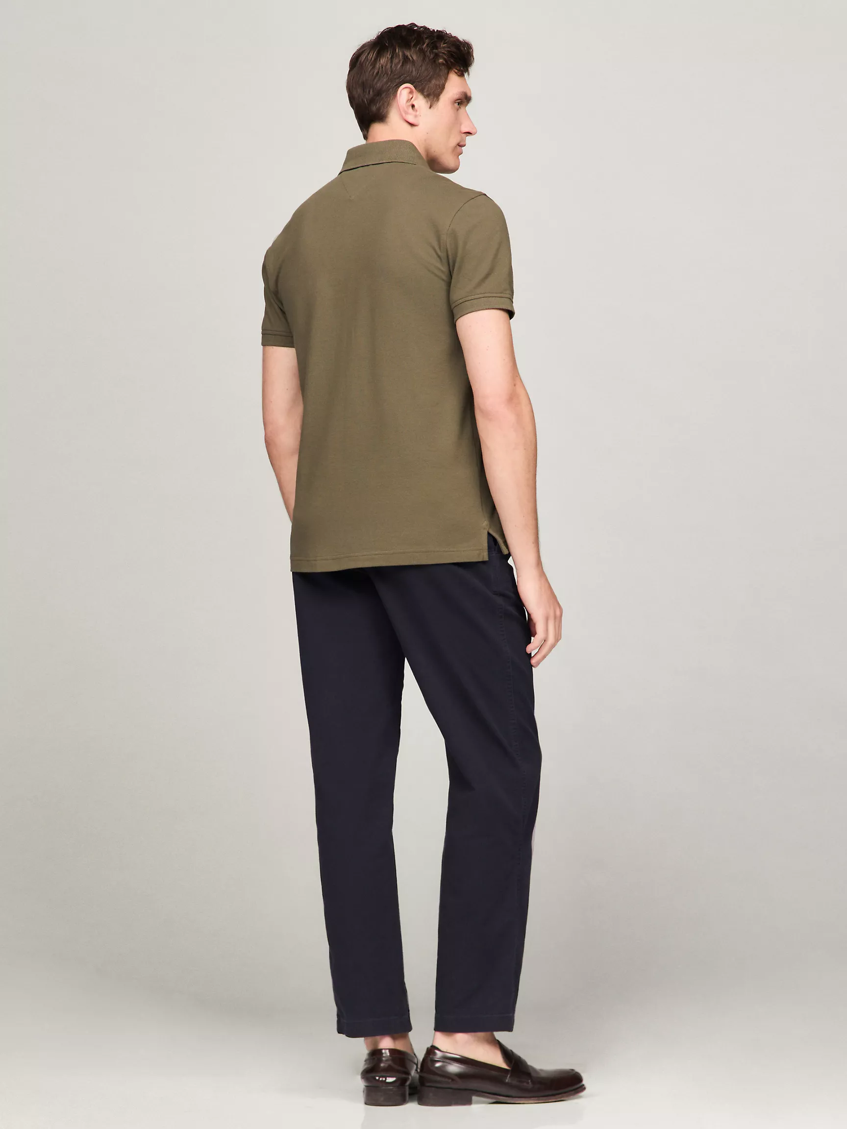 Мужское поло Tommy Hilfiger, Приталенное эластичное поло из пике