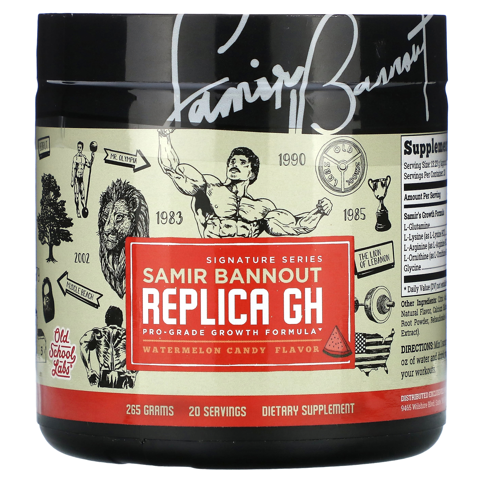 Old School Labs, Samir Bannout, Replica GH, арбузные конфеты, 265 г (9,34 унции)