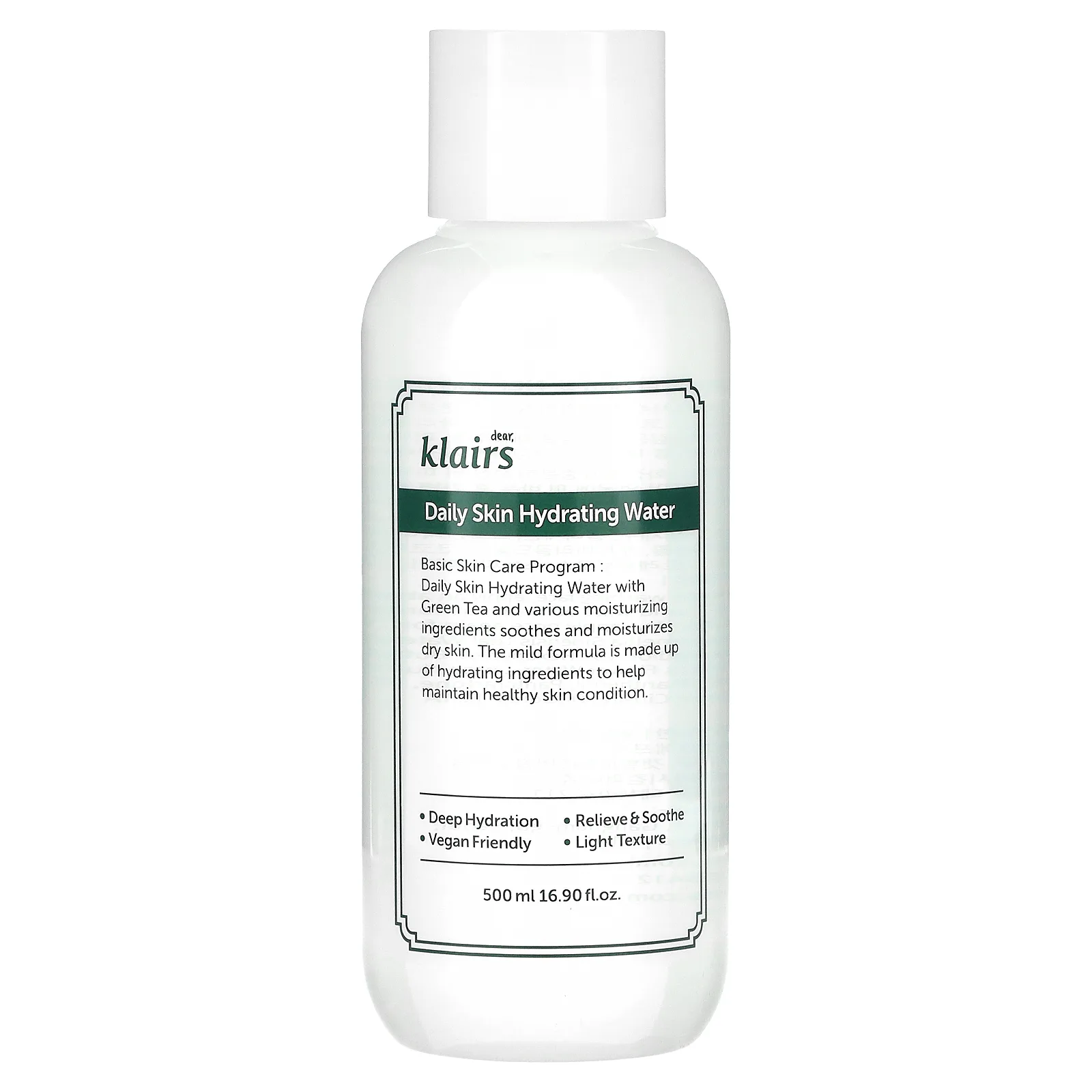 Dear, Klairs, увлажняющий тоник для ежедневного использования, 500 мл (16,90 жидк. унции)