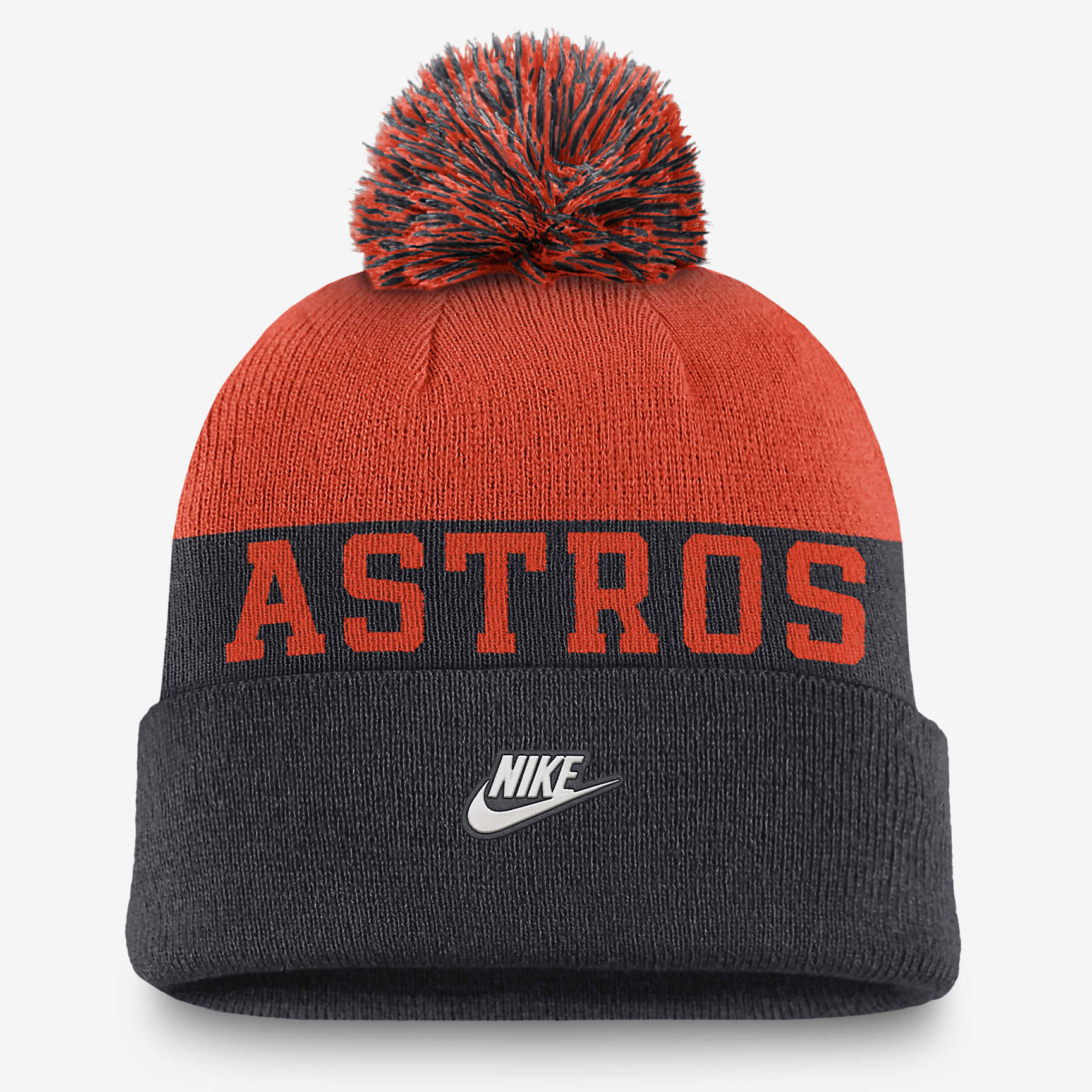 Houston Astros Rewind Peak Men's Nike MLB Cuffed Pom Beanie