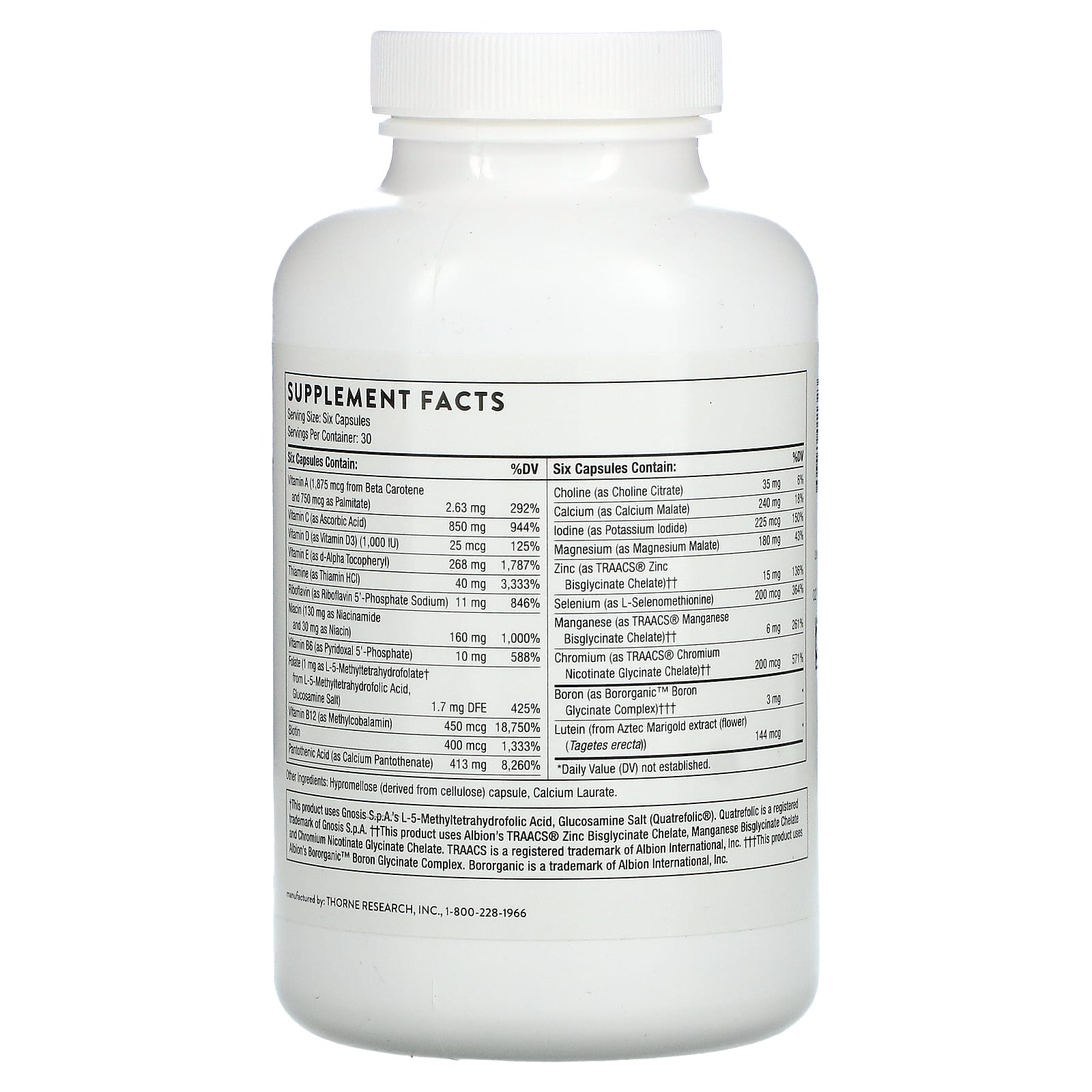 Thorne, мультивитамины для мужчин старше 50 лет, 180 капсул