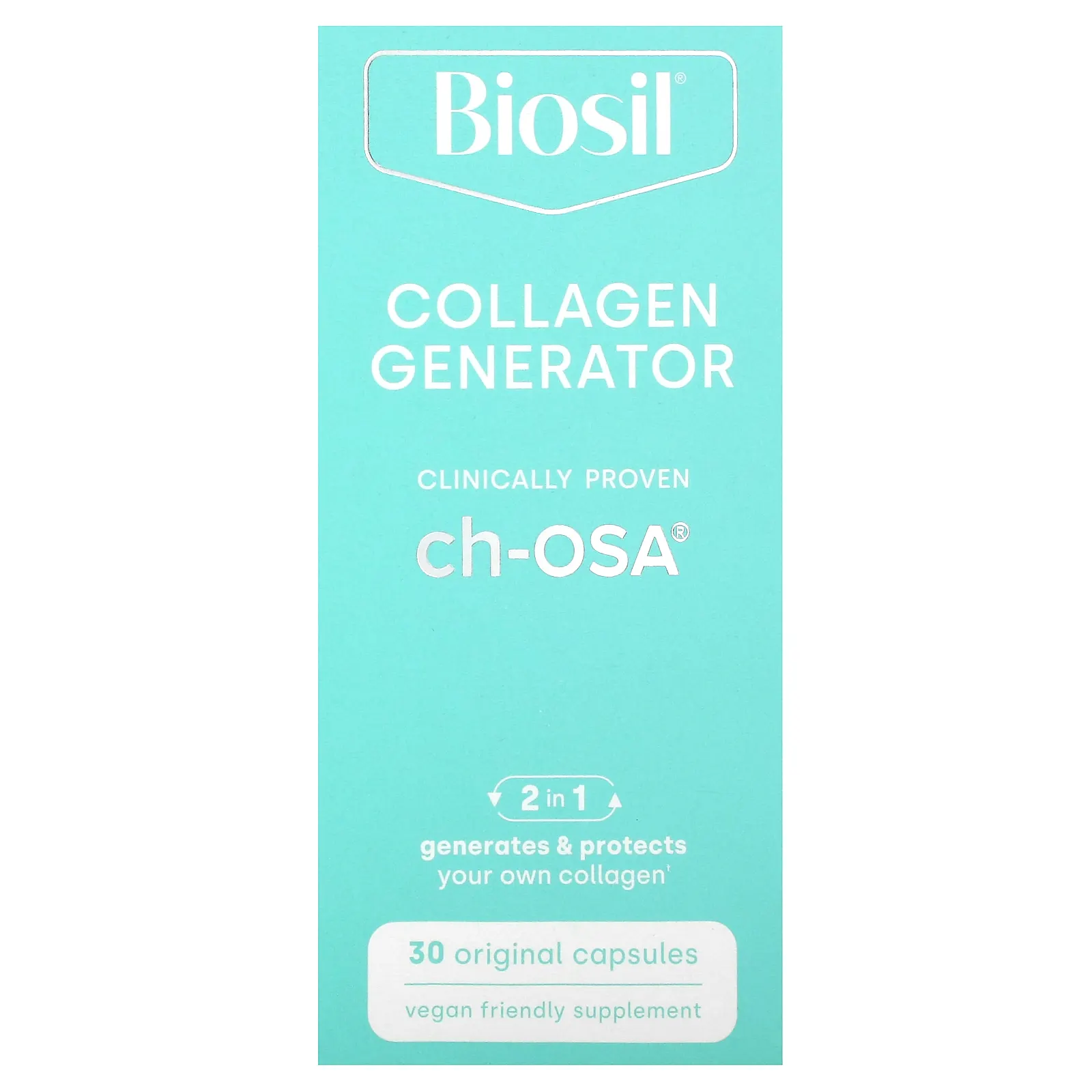 BioSil, Collagen Generator, средство для стимулирования производства коллагена, 30 оригинальных капсул