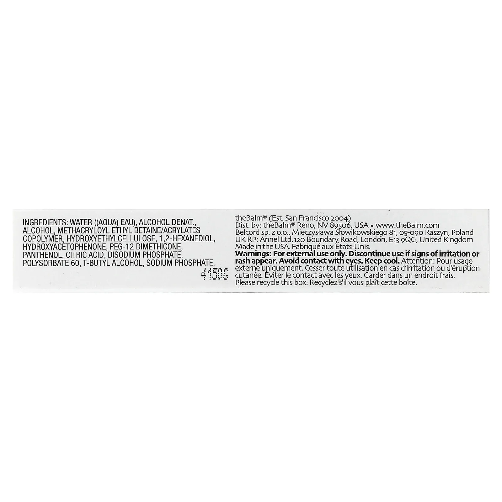 theBalm Cosmetics, It's A-Brow Time!®, гель для бровей, прозрачный, 3,6 мл (0,12 жидк. унции)