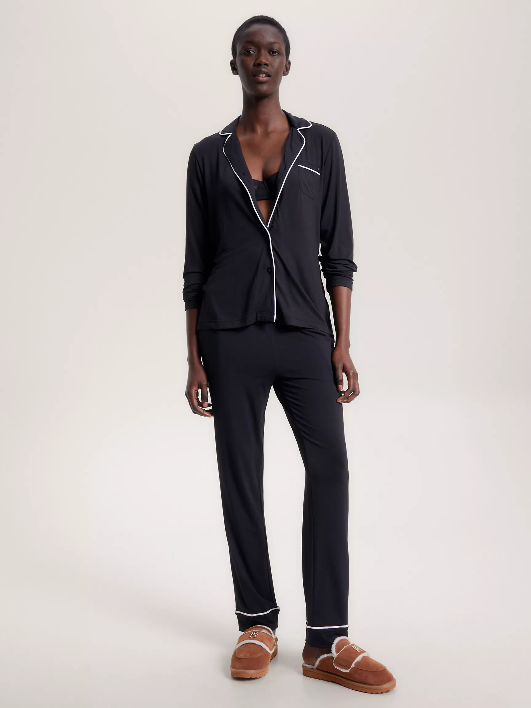 Женская одежда для сна Tommy Hilfiger, Пижамная рубашка с контрастной окантовкой