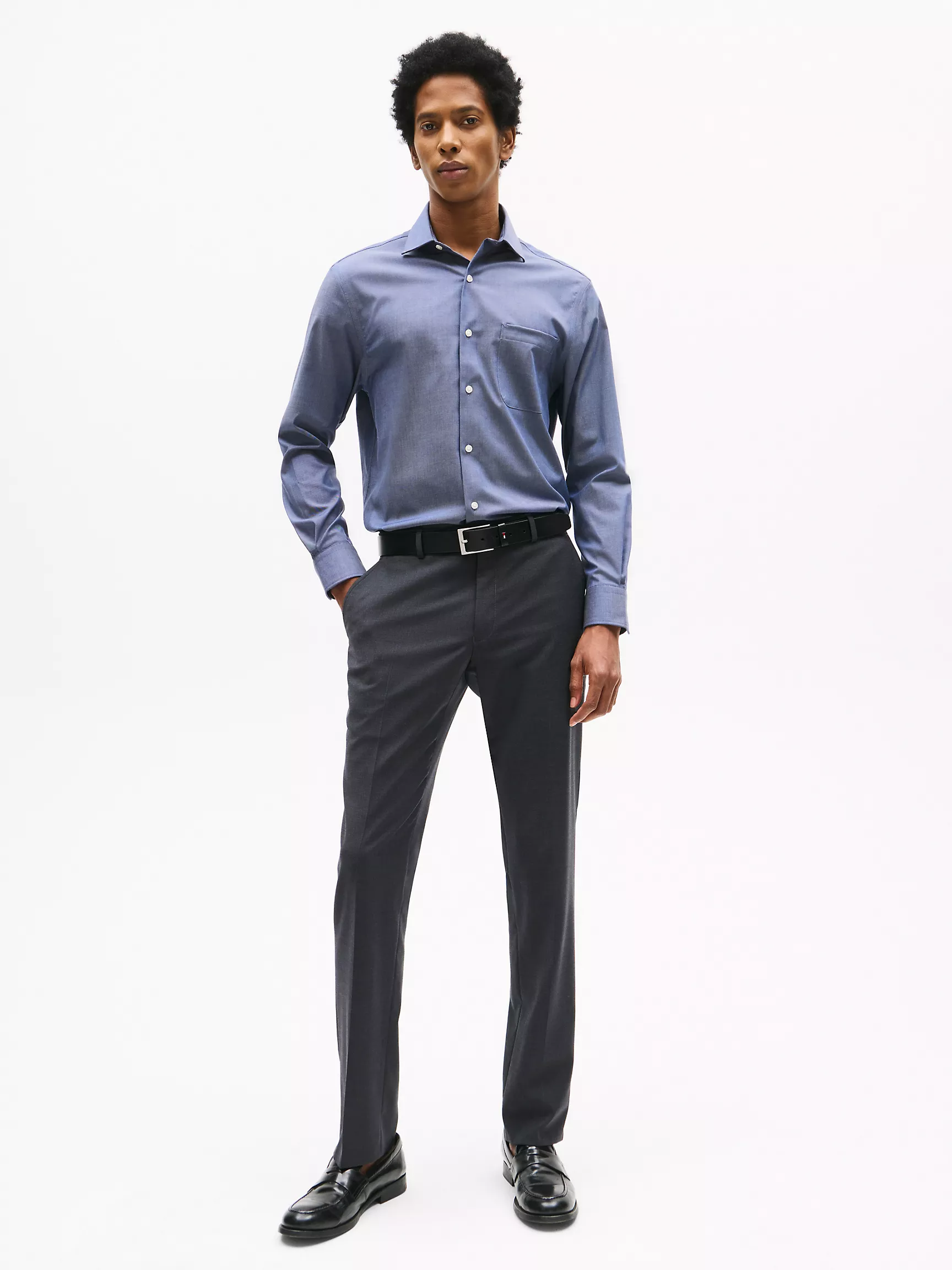 Мужская классическая рубашка Tommy Hilfiger, Стандартная рубашка THFlex